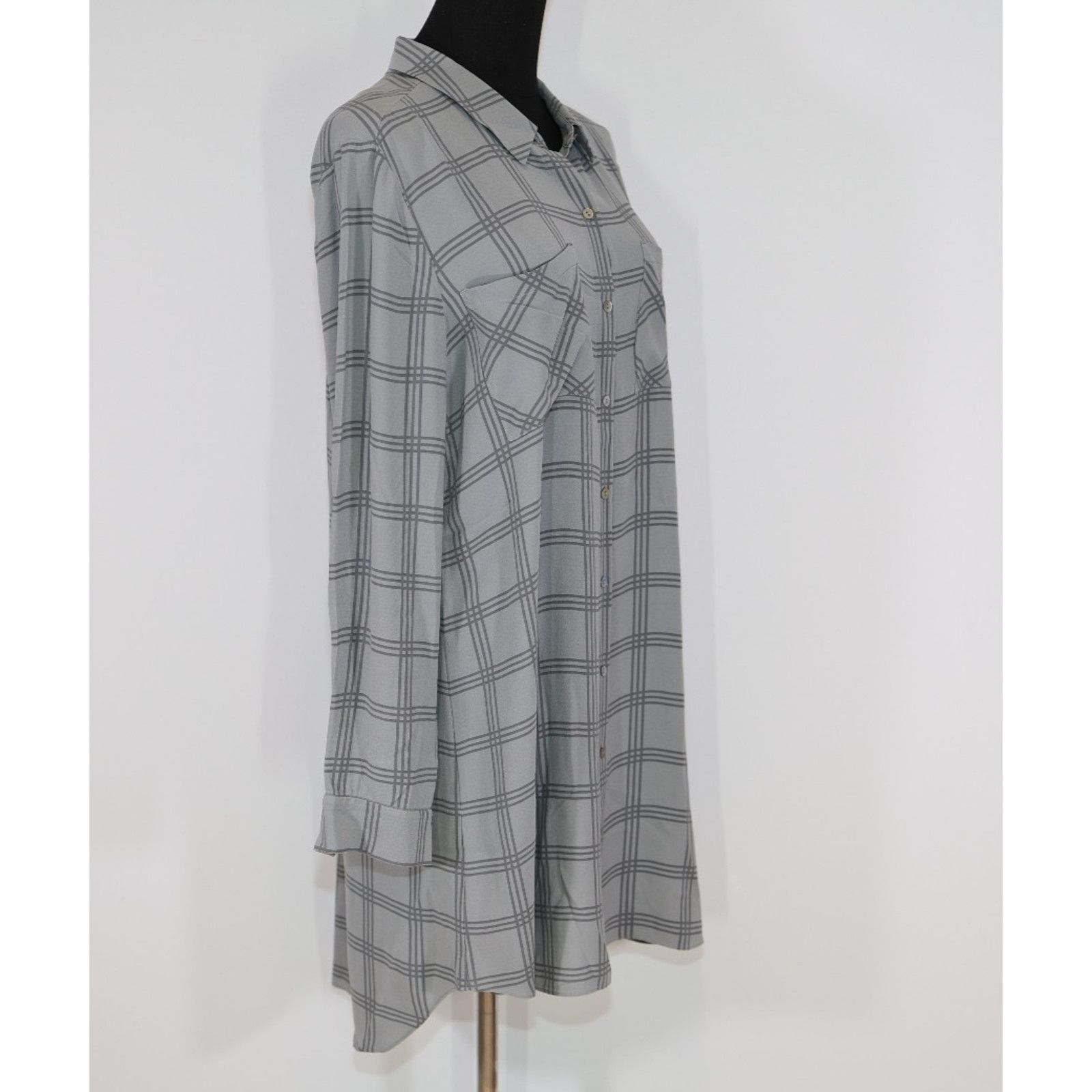 Eileen Fisher NWoT EILEEN FISHER Plaid Silk Oversized Shirt Dress Size M Size M / US 6-8 / IT 42-44 - 3 Thumbnail