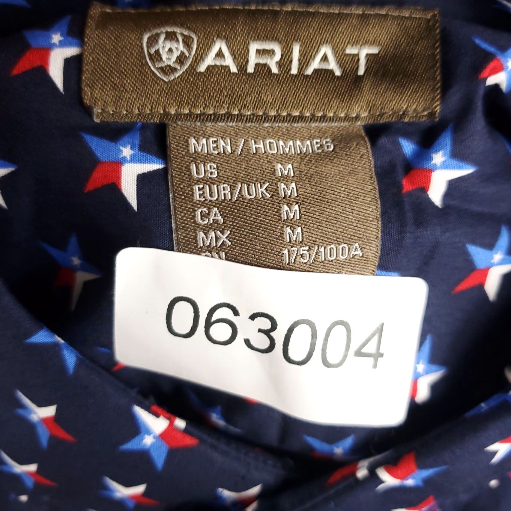 Ariat Ariat Button-Up Shirt Mens Medium Blue Geometric Print Long Sleeve Casual Modern Preppy Size US M / EU 48-50 / 2 - 7 Thumbnail
