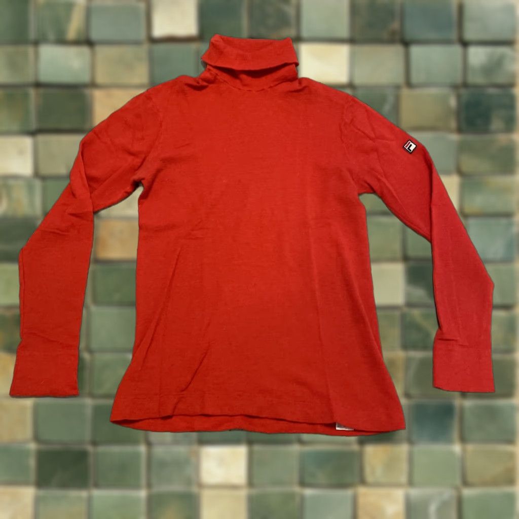 Fila VINTAGE FILA Sweater Unisex Adults S Red 100% Wool Turtleneck Knit Retro Italy Size US S / EU 44-46 / 1 - 1 Thumbnail