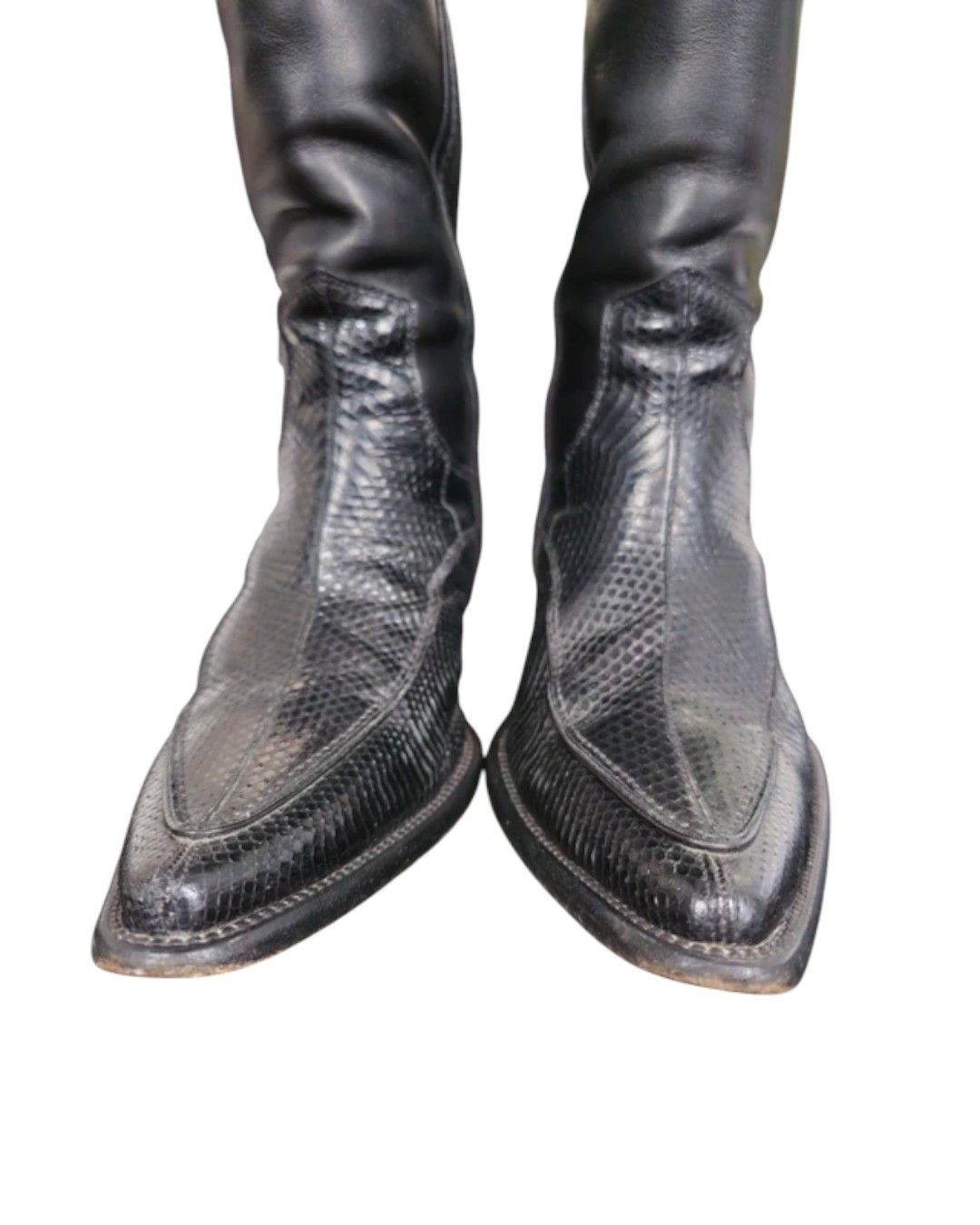 Dolce & Gabbana LIZARD SKIN COWBOY LEATHER BOOTS Size US 10 / EU 43 - 3 Thumbnail