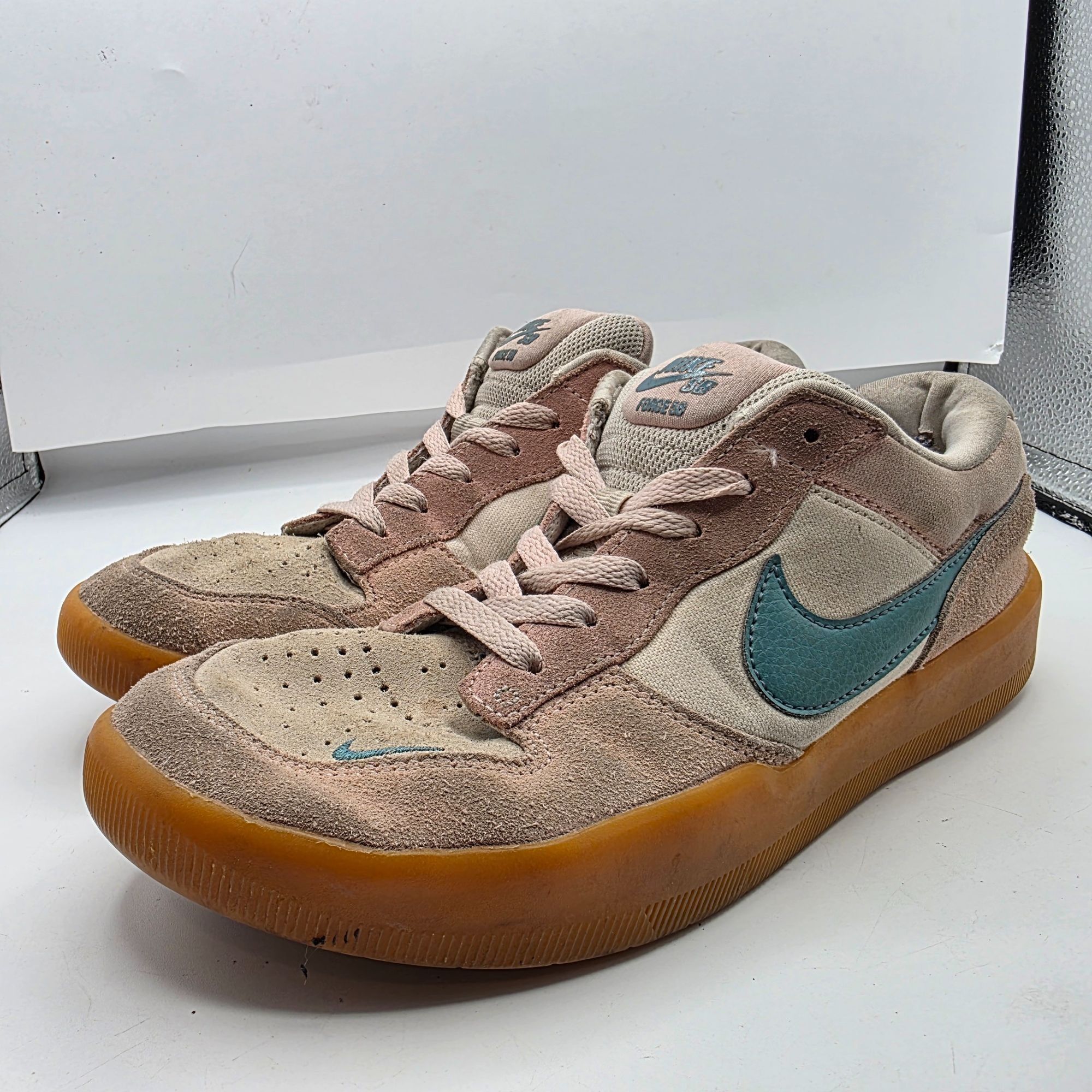 Nike Nike SB Force 58 Pink Bloom Teal Gum Mens Size 8.5 Skateboar Size US 8.5 / EU 41-42 - 3 Thumbnail