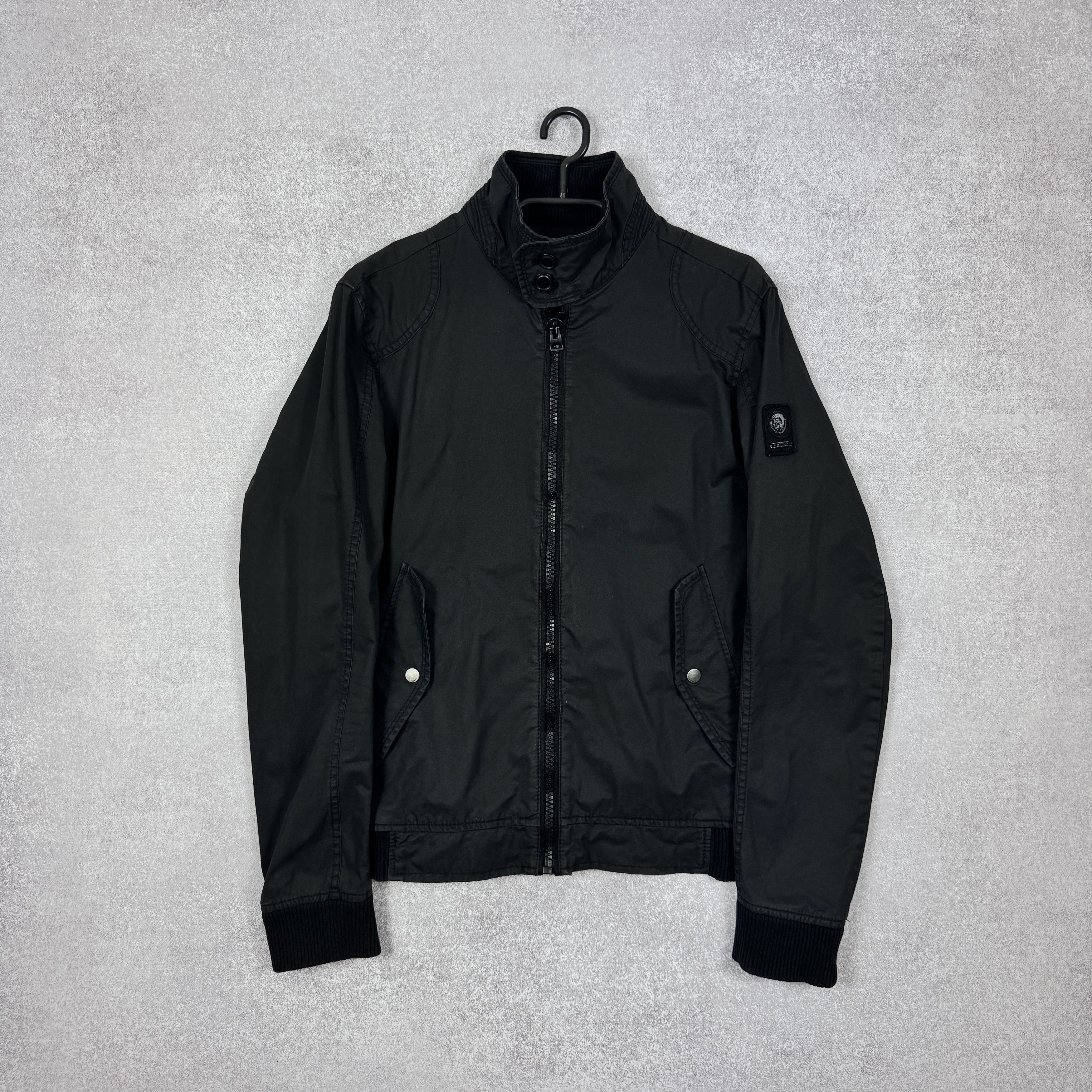 Diesel Men`s DIESEL Black Cotton Bomber Jacket Size S-M Size US S / EU 44-46 / 1 - 2 Thumbnail