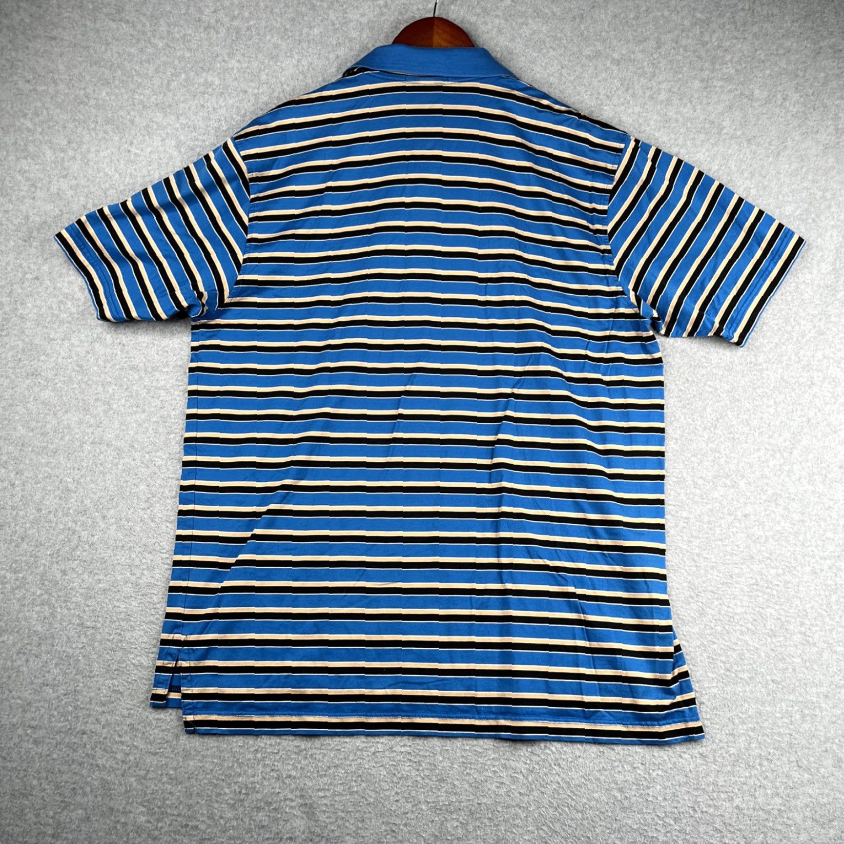 Peter Millar Peter Millar Polo Shirt Large Blue Striped Casual Preppy Lightweight Mens Size US L / EU 52-54 / 3 - 6 Thumbnail