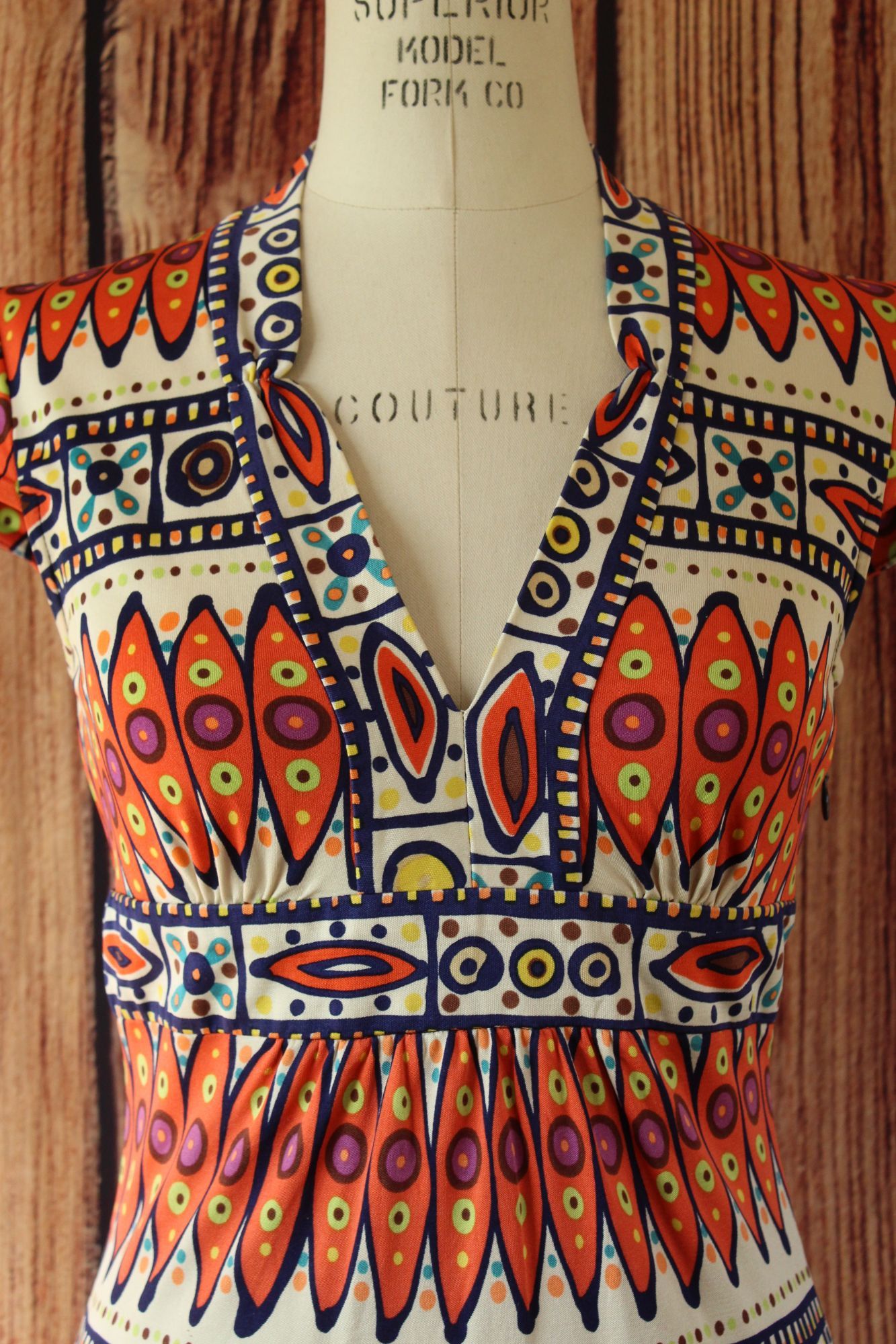 Trina Turk Trina Turk Womens Blouse, Silk, Size 0, Tribal Pattern in O Size XS / US 0-2 / IT 36-38 - 3 Thumbnail
