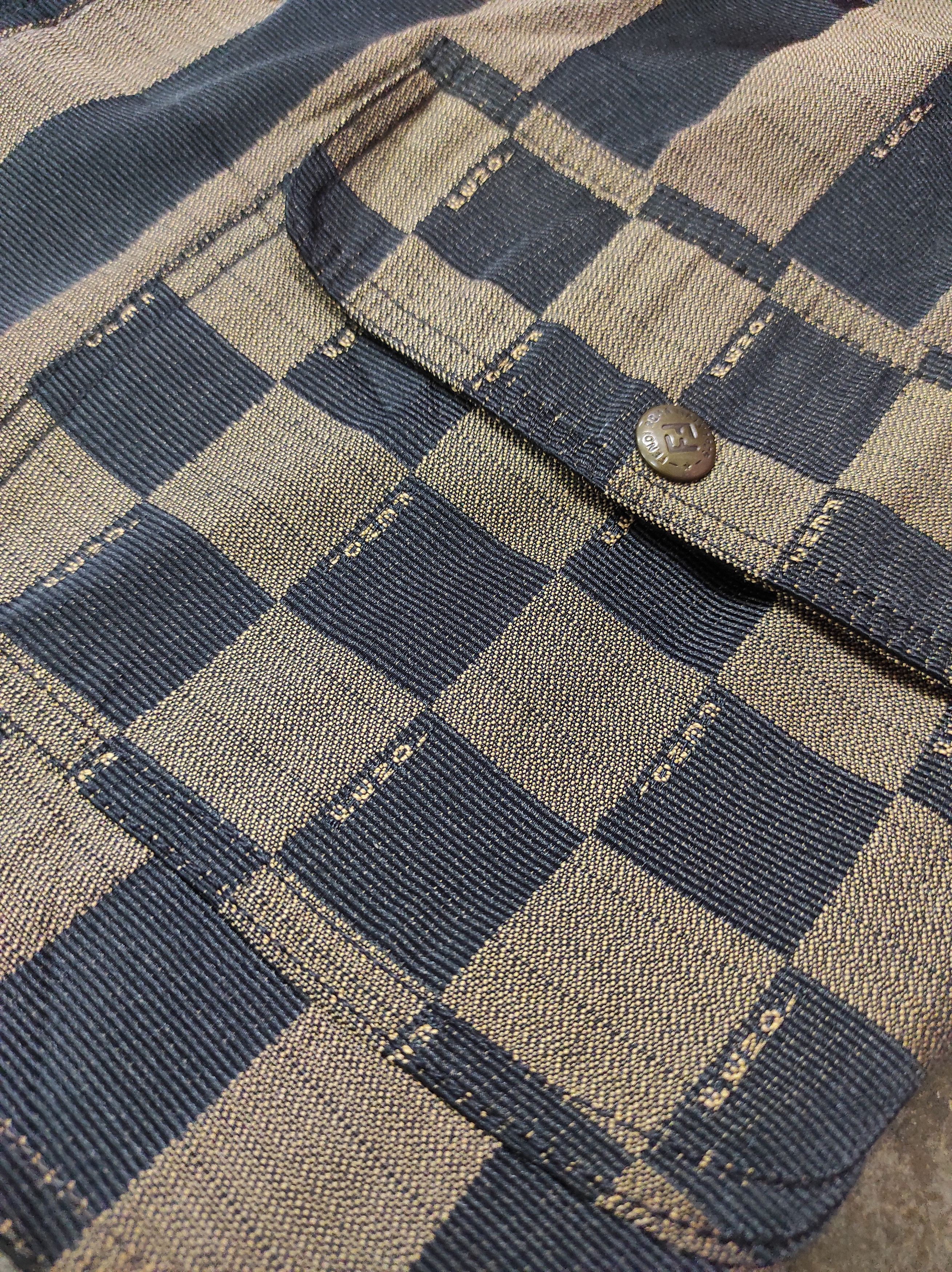 Fendi FENDI MONOGRAM MULTIPOCKET PLAID VEST JACKET SLEEVELESS Size M / US 6-8 / IT 42-44 - 5 Thumbnail