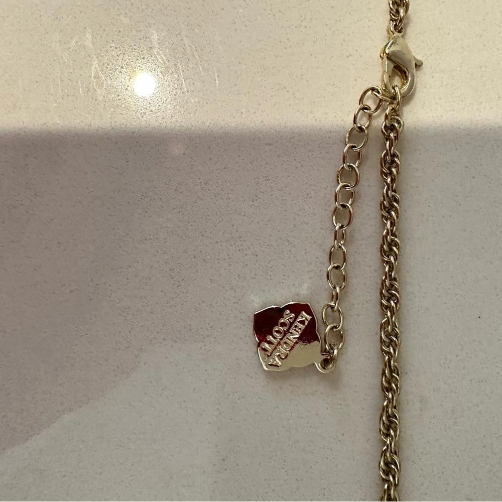 Kendra Scott Kendra Scott Rayne Long Pink Quartz and Gold Tassel Necklace Size ONE SIZE - 7 Thumbnail