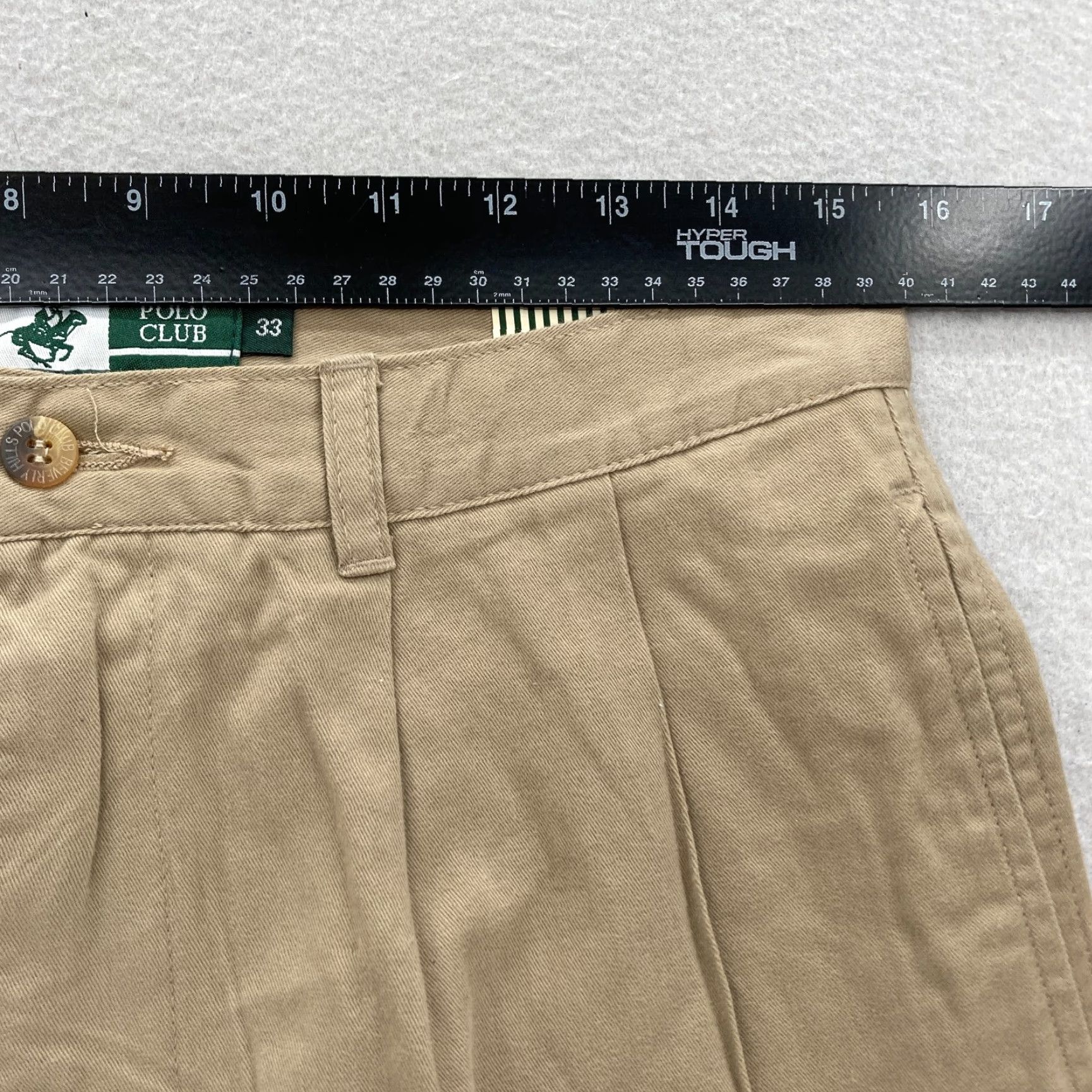 Beverly Hills Polo Club VINTAGE Beverly Hills Polo Club Duplex Shorts Mens 33 Khaki Beige Pleated Chino Size US XS / EU 42 / 0 - 6 Thumbnail