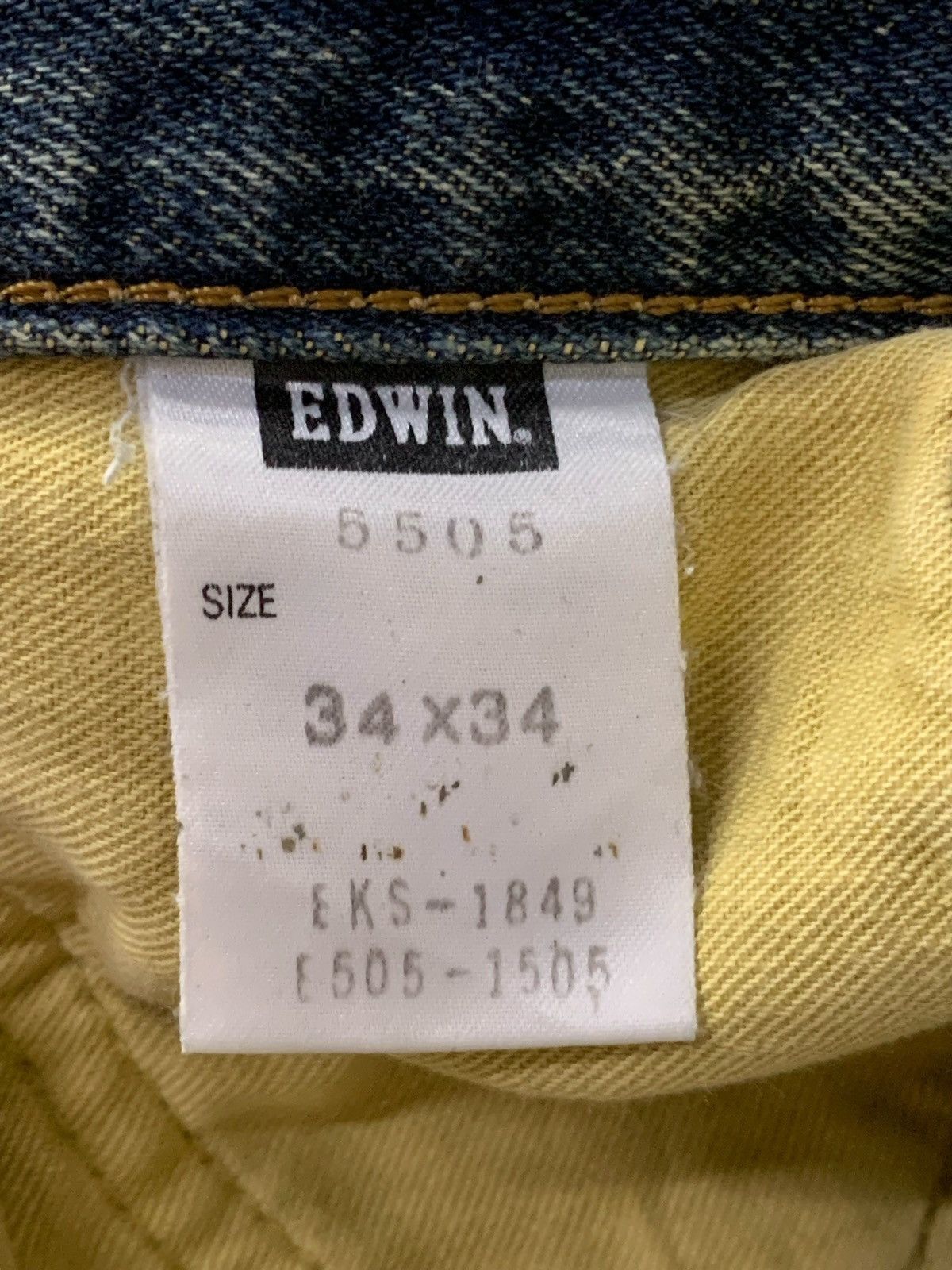 Vintage Edwin 505X Mud Wash Baggy Distressed Selvedge Jeans