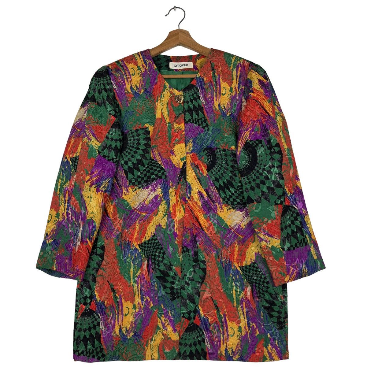 Japanese Brand VINTAGE COLOURFULL JACKET ART DESIGN TOPTOPOLO ISSEY MIYAKE Size US M / EU 48-50 / 2 - 1 Thumbnail