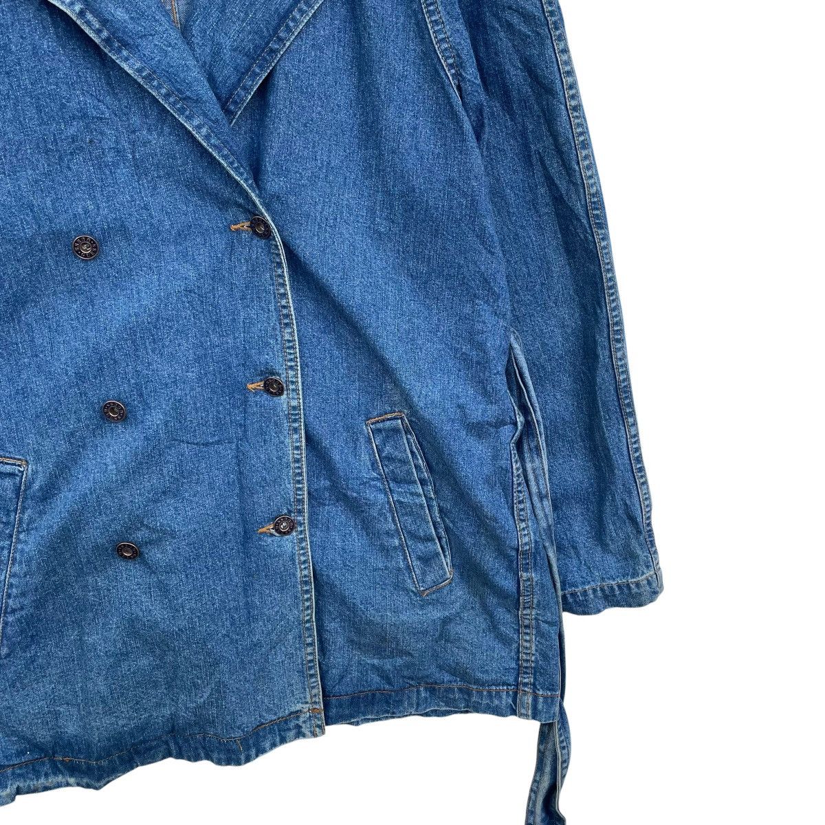 Guess 💥Vintage Guess Jeans Belted Denim Jacket Made In Usa Size M / US 6-8 / IT 42-44 - 5 Thumbnail