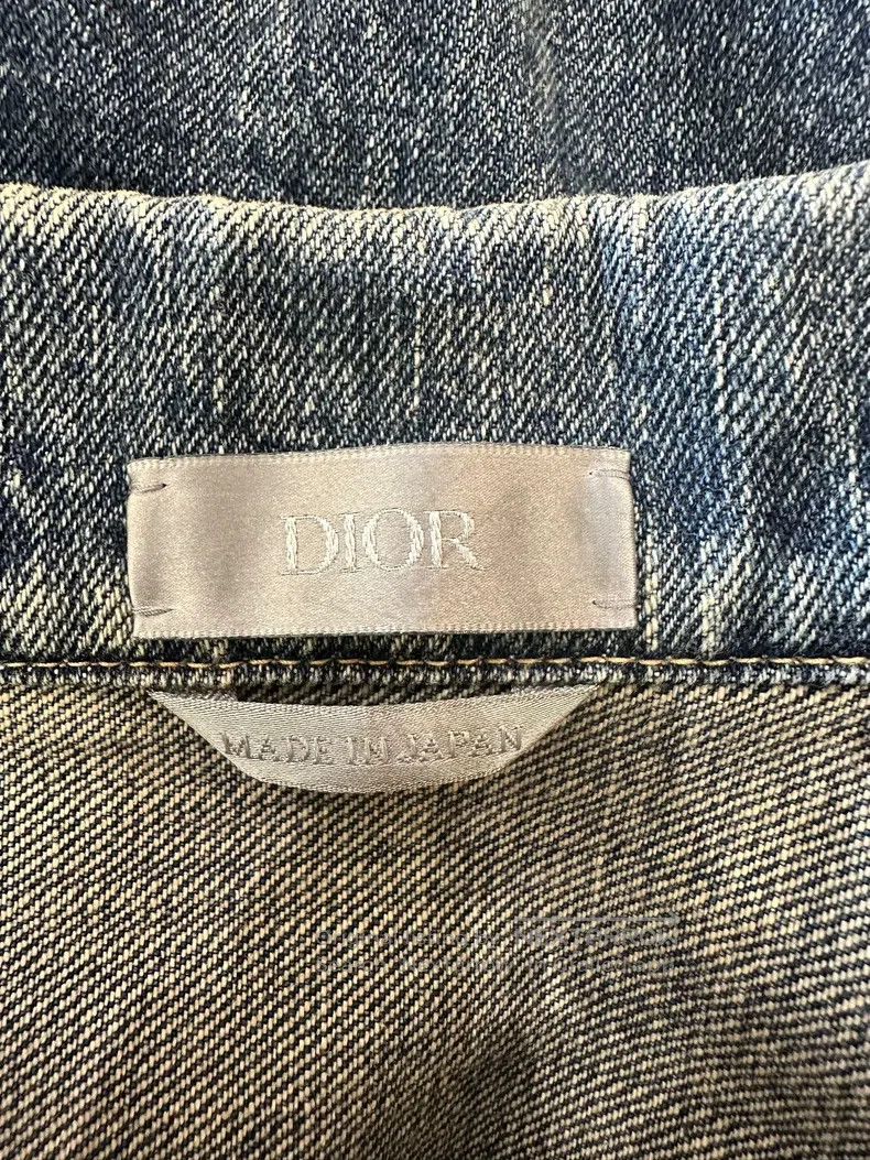 Dior Dior FW22 Leather Label Logo Denim Jacket Size US L / EU 52-54 / 3 - 6 Thumbnail