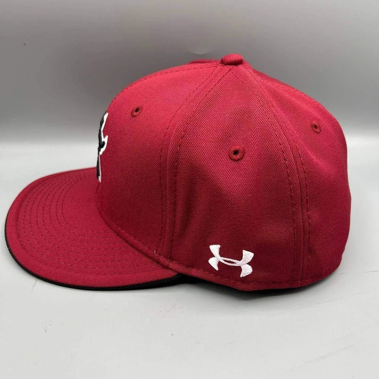 Under Armour South Carolina Gamecocks Hat Men 7 1/4 Red NCAA Fitted Cap Size ONE SIZE - 6 Thumbnail