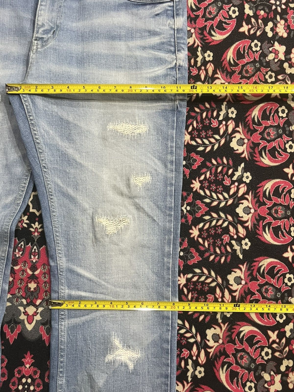 Japanese Brand Vintage Arix Jeans Blue Wash Sashiko Stitching Striaght Jean Size US 34 / EU 50 - 14 Thumbnail