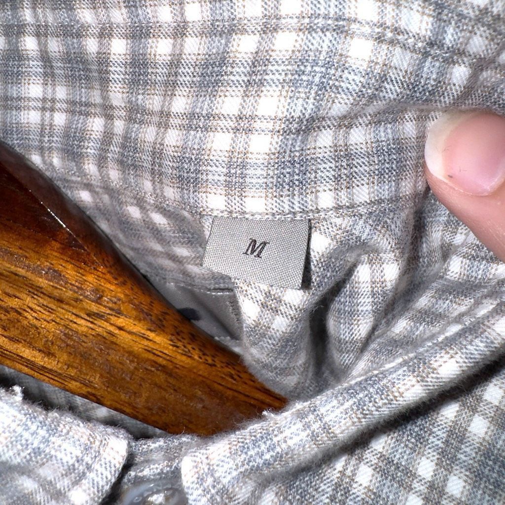 Canali Canali Gray Flannel Made in Italy Button Up Shirt Sz M Size US M / EU 48-50 / 2 - 3 Thumbnail