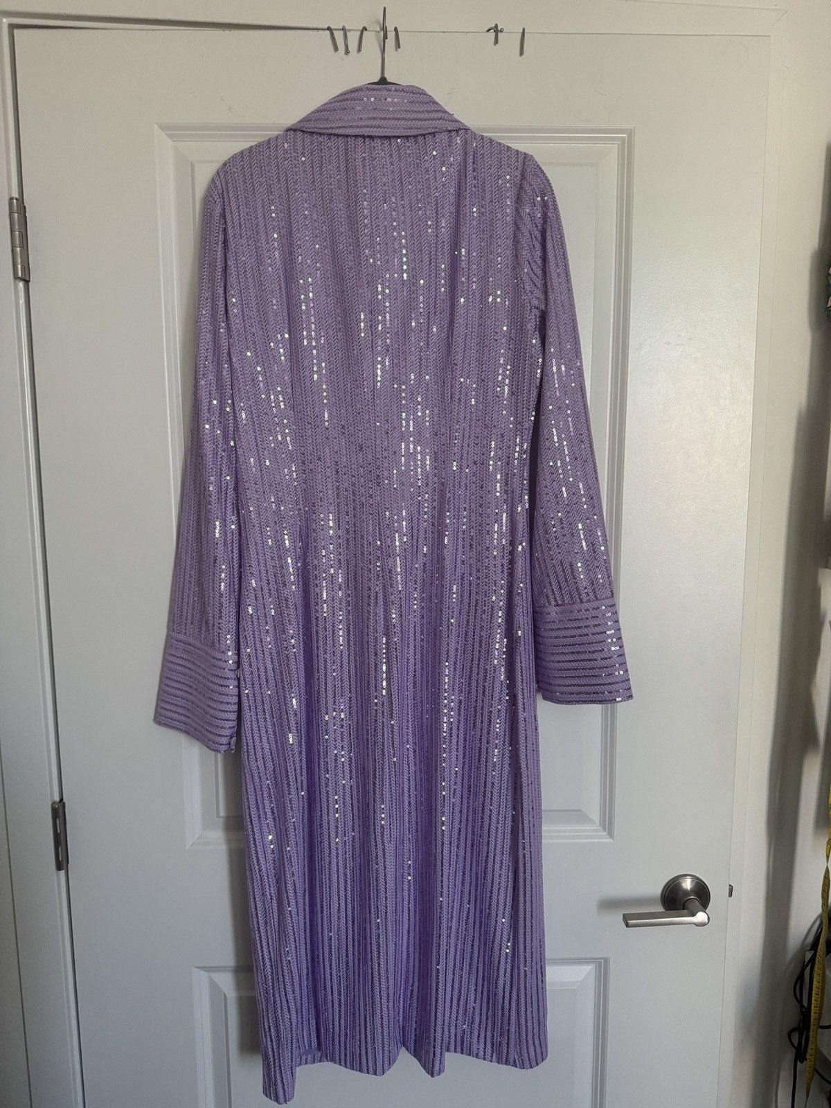 Stine Goya Stine Goya Sonja Sequin Long Sleeve Button-Up Shirtdress Size M / US 6-8 / IT 42-44 - 12 Thumbnail