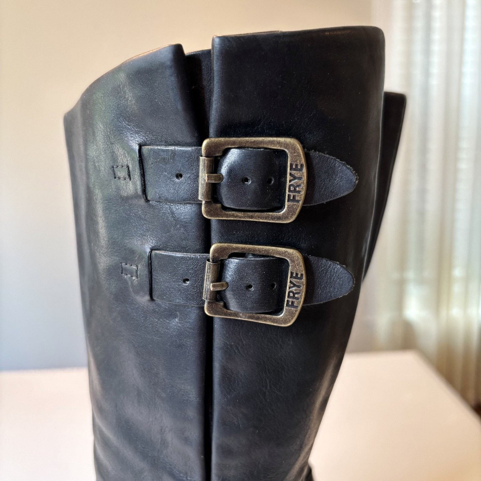 Frye Frye Mildred Engineer Leather Buckle Tall Boots Size 6.5 M Size US 6.5 / IT 36.5 - 3 Thumbnail