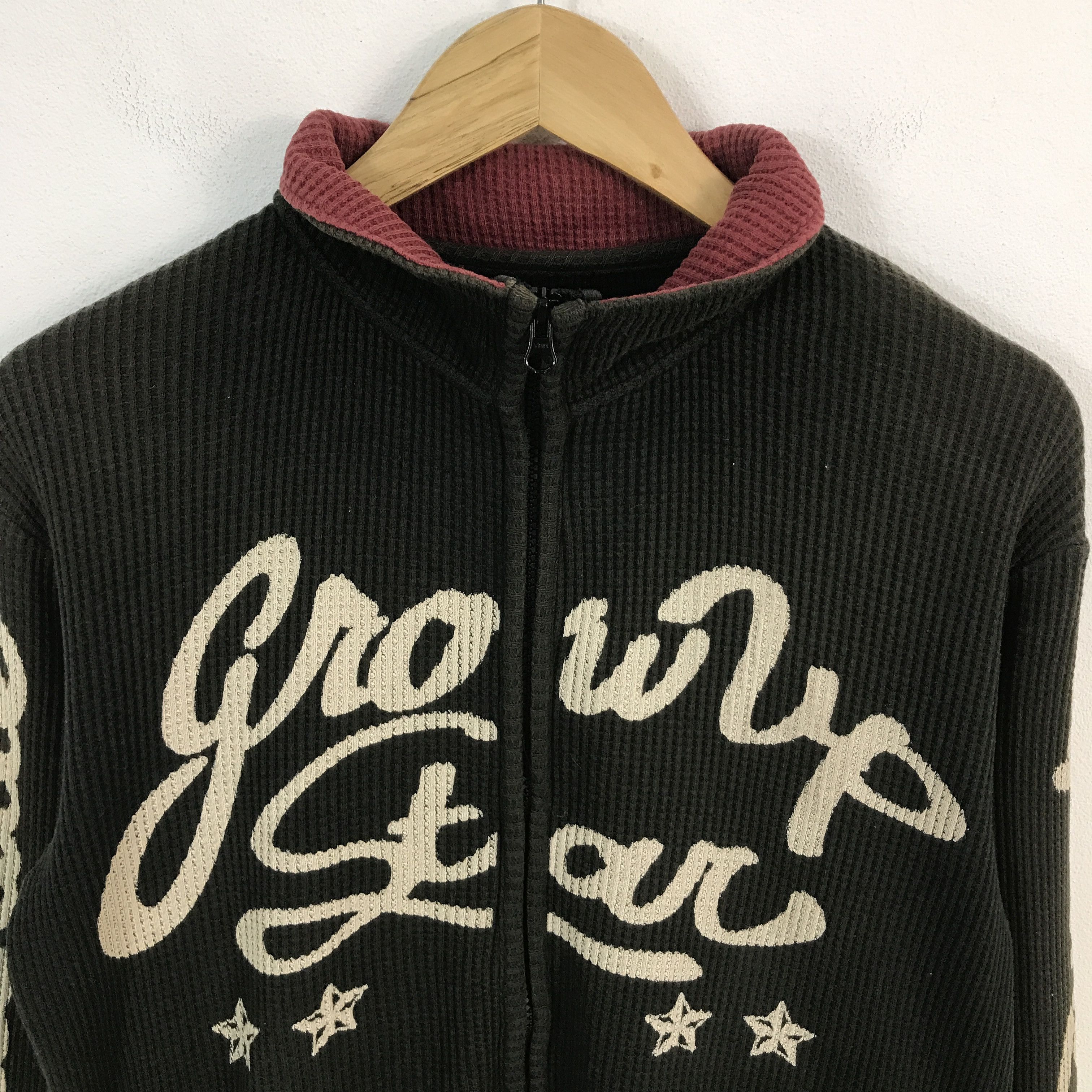 Japanese Brand japan knitwear know my one mind zipper jacket Size US L / EU 52-54 / 3 - 3 Thumbnail