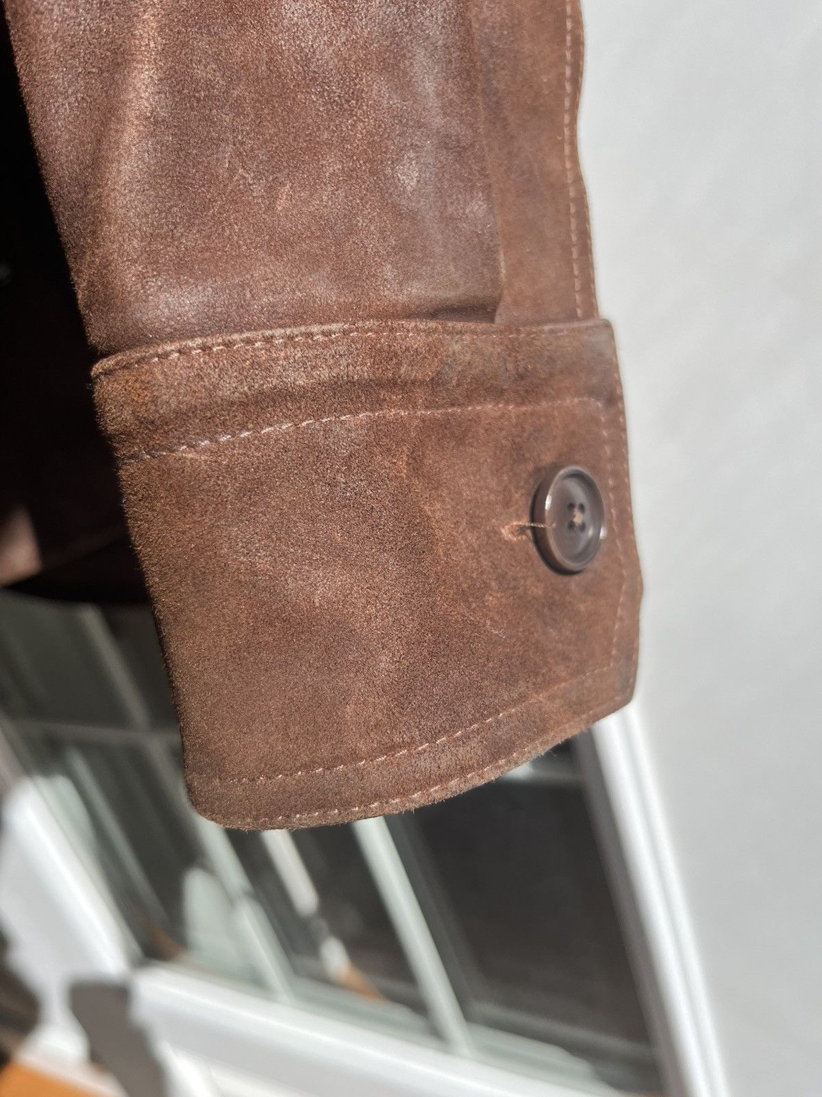 Banana Republic Brown Napped Leather Jacket Size US M / EU 48-50 / 2 - 5 Thumbnail