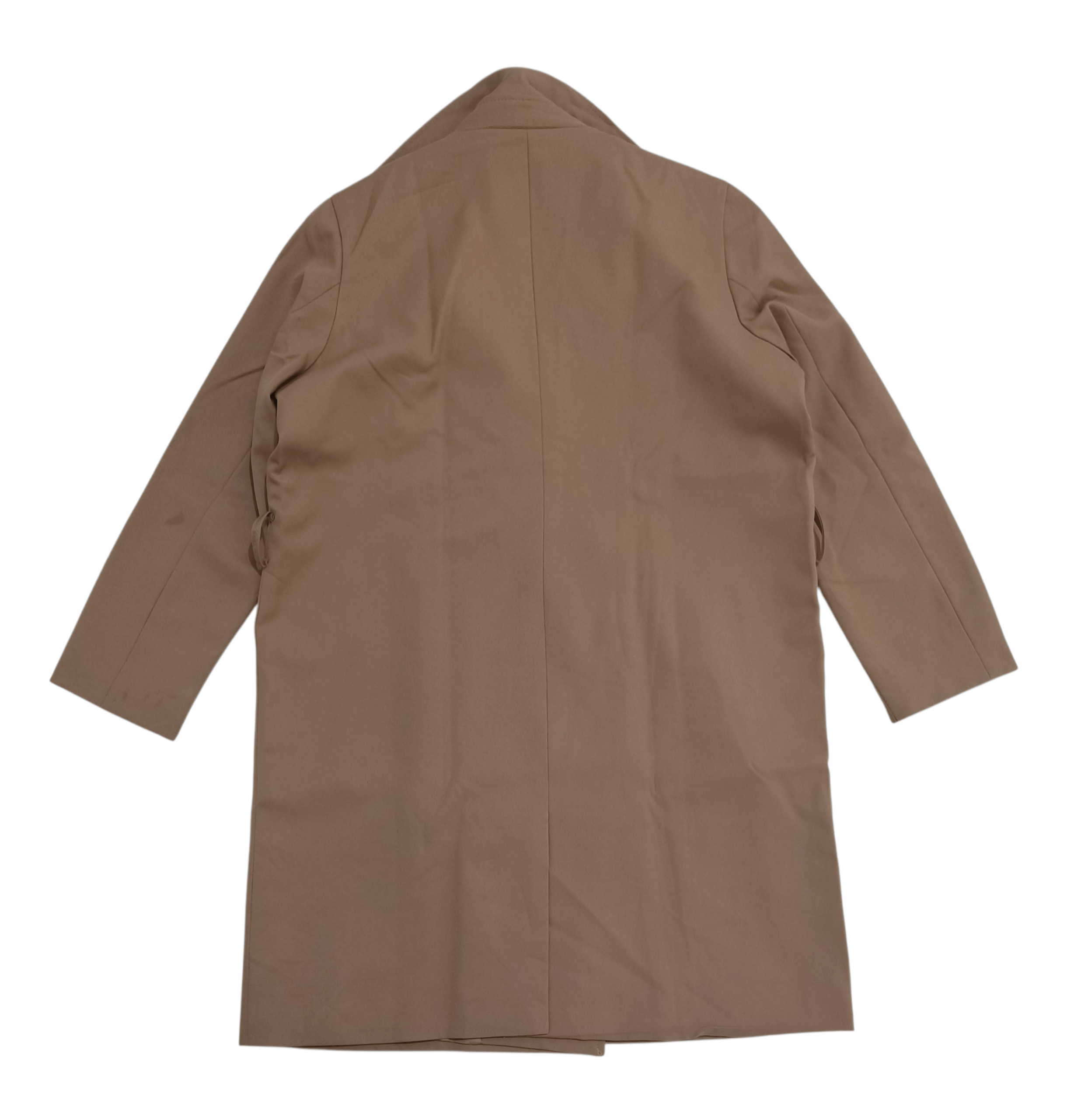Other MAKMAKS Women's Brown Korean Trench Coat / Spy Coat Size L / US 10 / IT 46 - 3 Thumbnail