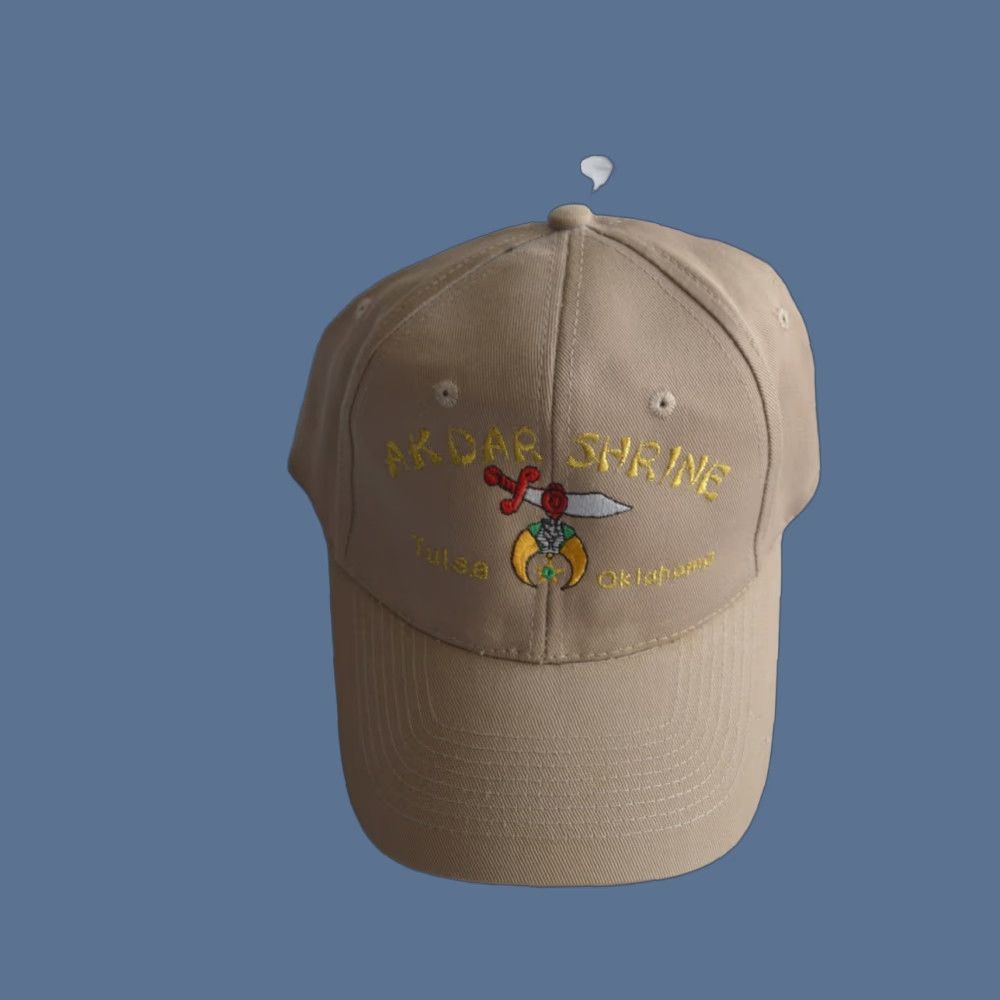 Vintage Akdar Shrine Hat Cap Strap Back Embroidered Mens Size ONE SIZE - 1 Thumbnail