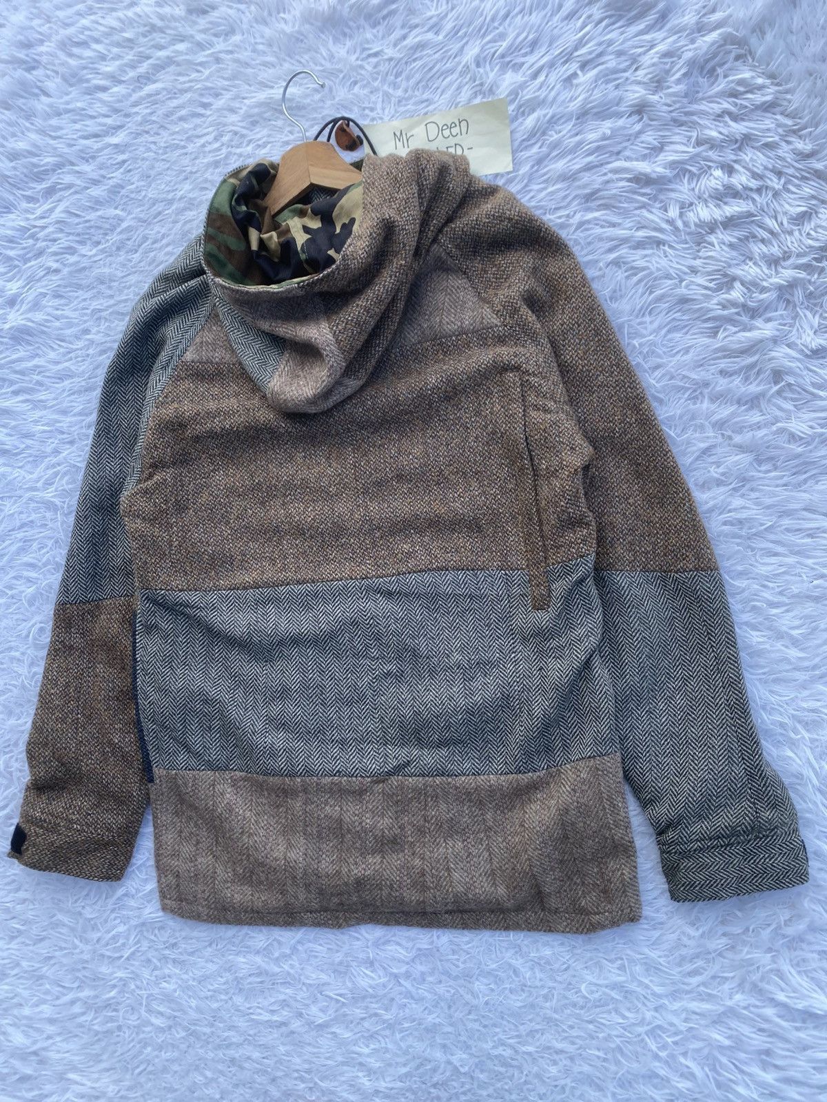 Harris Tweed Rare 1998 Vintage Harris Tweed multitone wool hoodie jacket Size US M / EU 48-50 / 2 - 20 Thumbnail