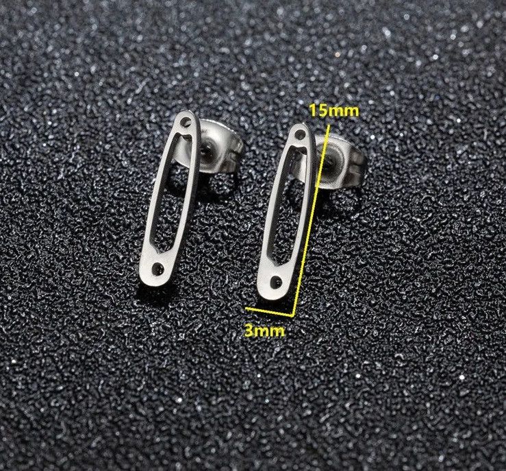 Jewelry Paper Clip Stud Earrings Charm Earring Gift Size ONE SIZE - 2 Thumbnail