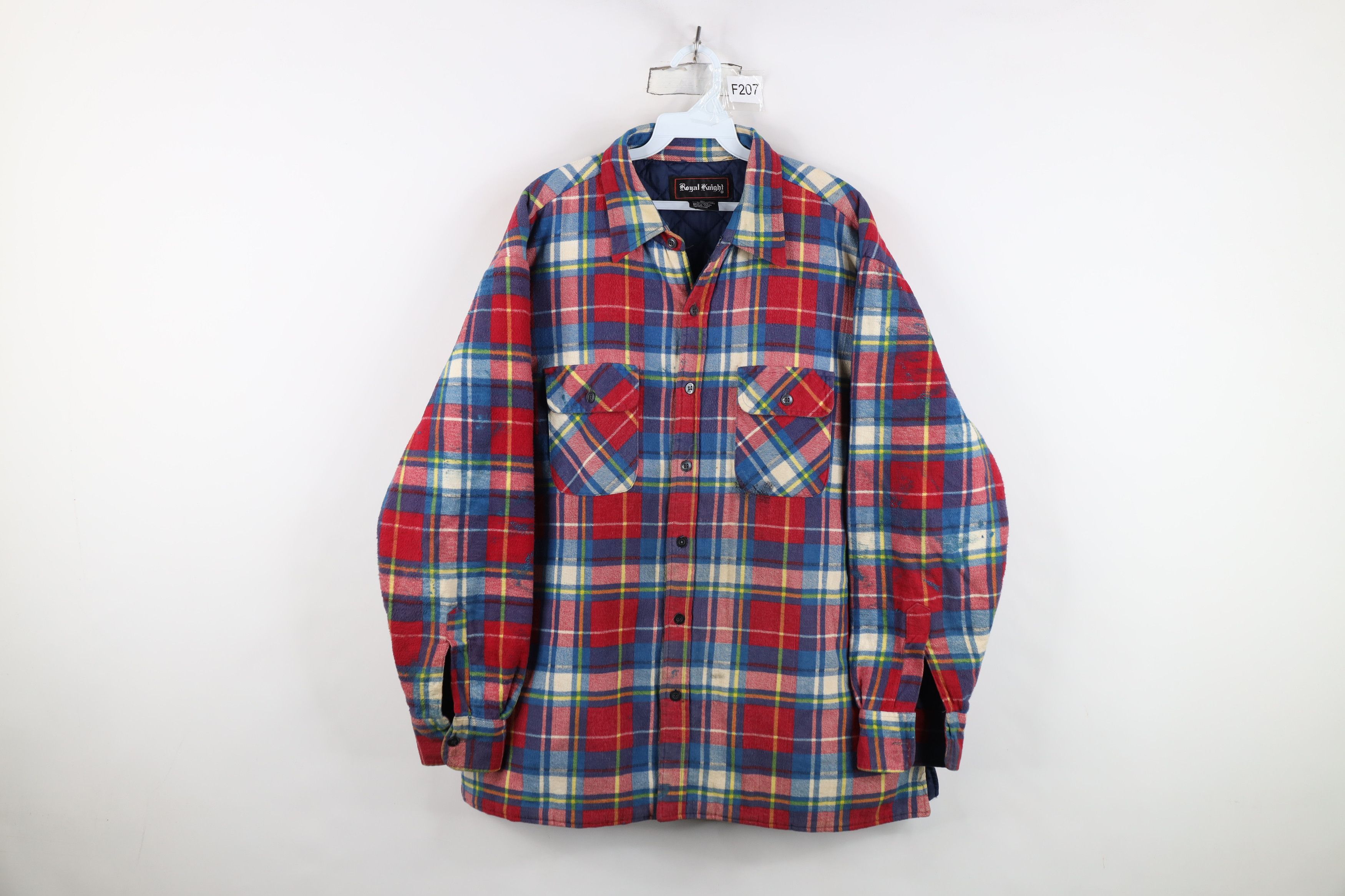Vintage Vintage 90s Streetwear Quilted Flannel Button Shirt Jacket Size US XL / EU 56 / 4 - 1 Thumbnail