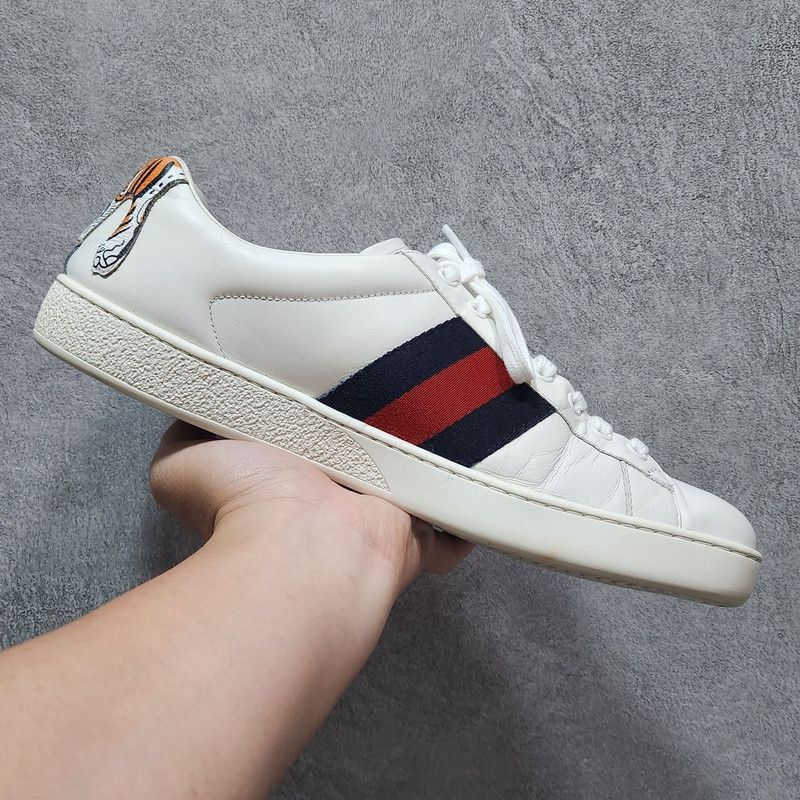 Gucci Gucci Ace Fashion Tiger Graphic Low-Top Sneakers Size US 9.5 / EU 42-43 - 3 Thumbnail