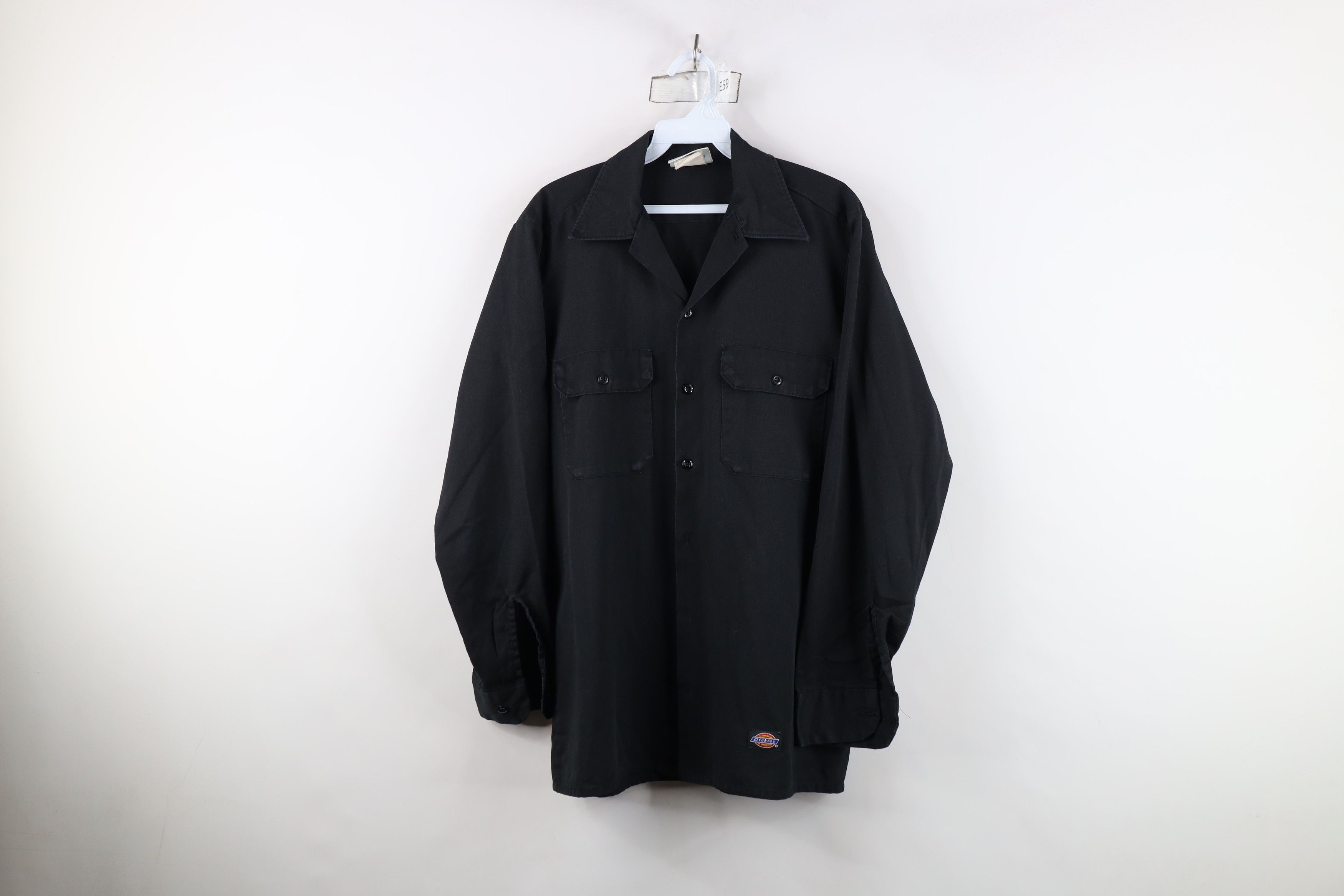 Dickies Vintage 90s Dickies Mechanic Work Button Shirt Black USA Size US M / EU 48-50 / 2 - 1 Thumbnail