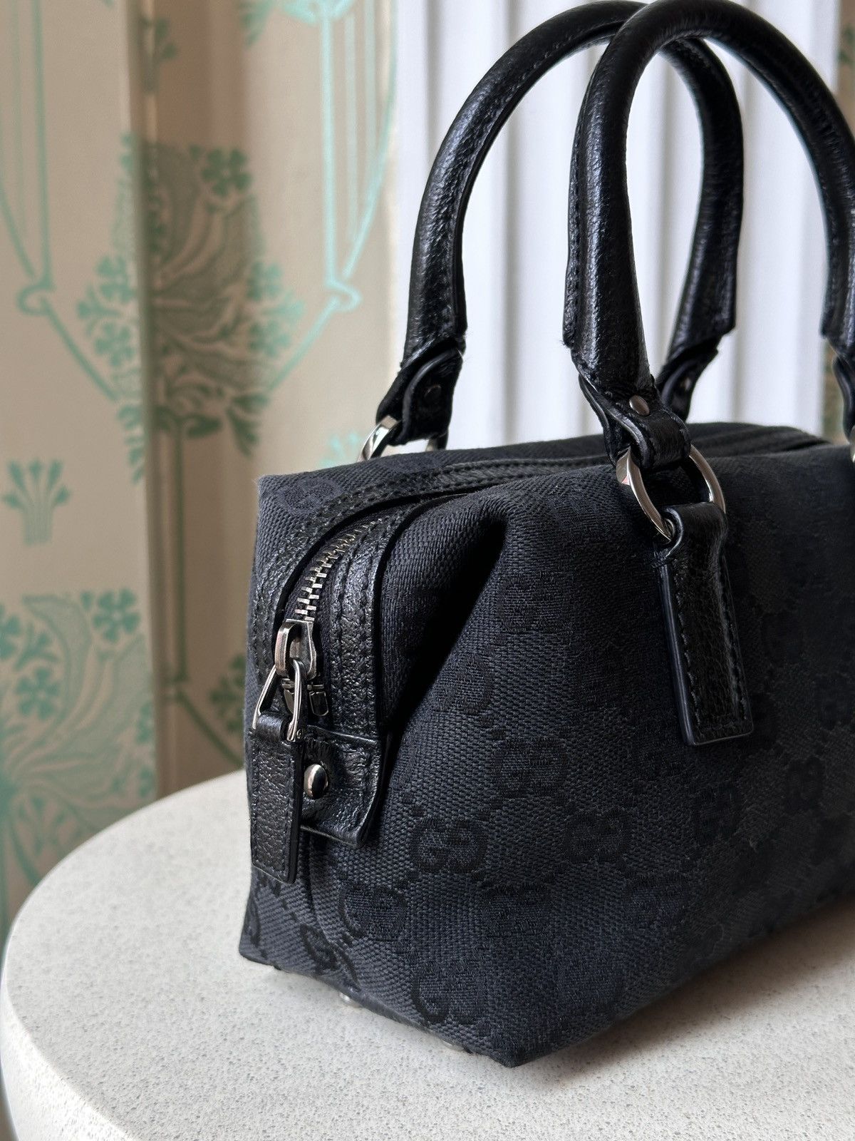 Gucci GUCCI Mini Monogram Canvas Boston Hand Bag Leather 113010 Size ONE SIZE - 9 Thumbnail