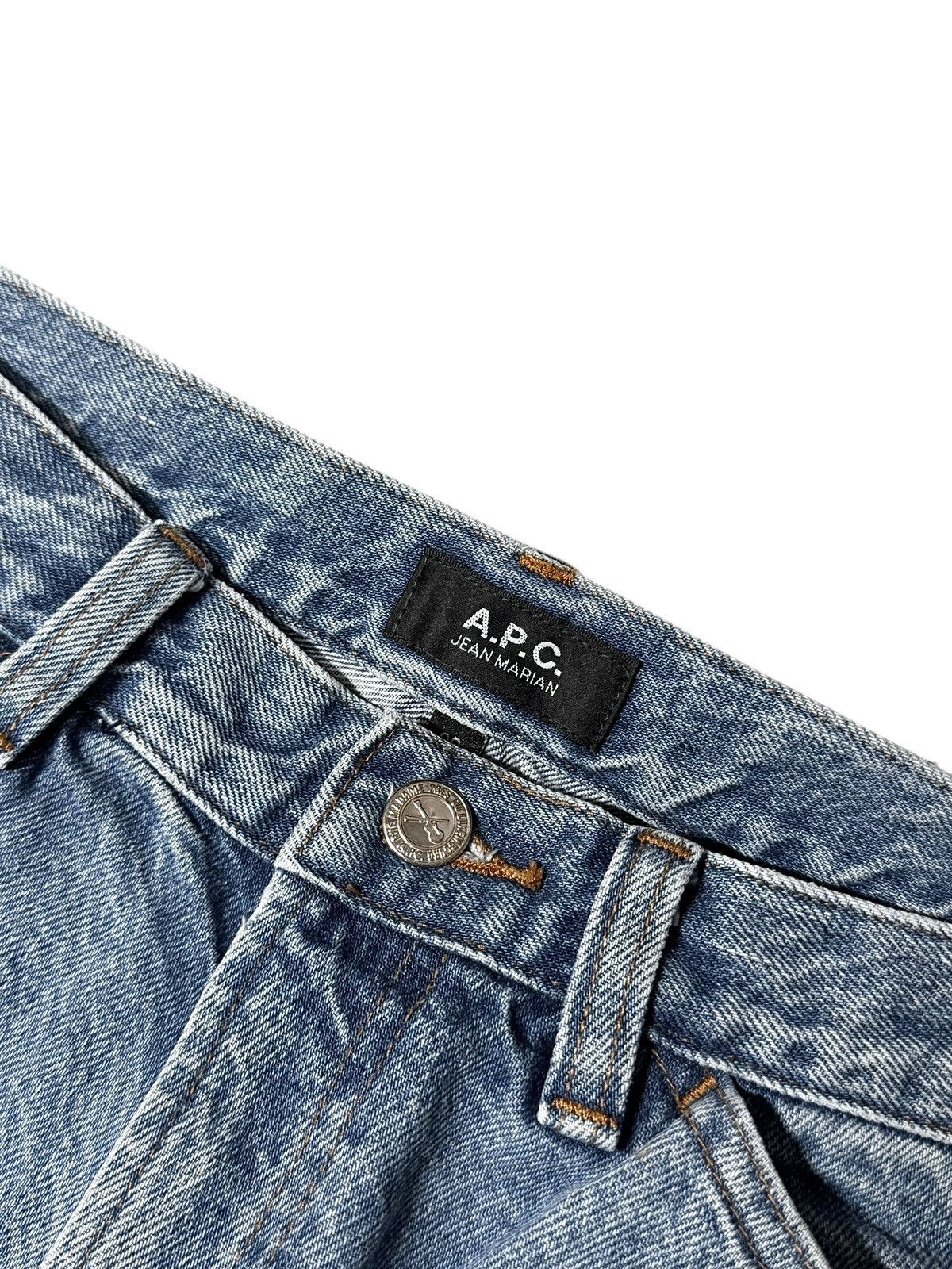 A.P.C. APC Jeans Martin Washed Indigo Straight Leg Denim Size US 29 - 5 Thumbnail