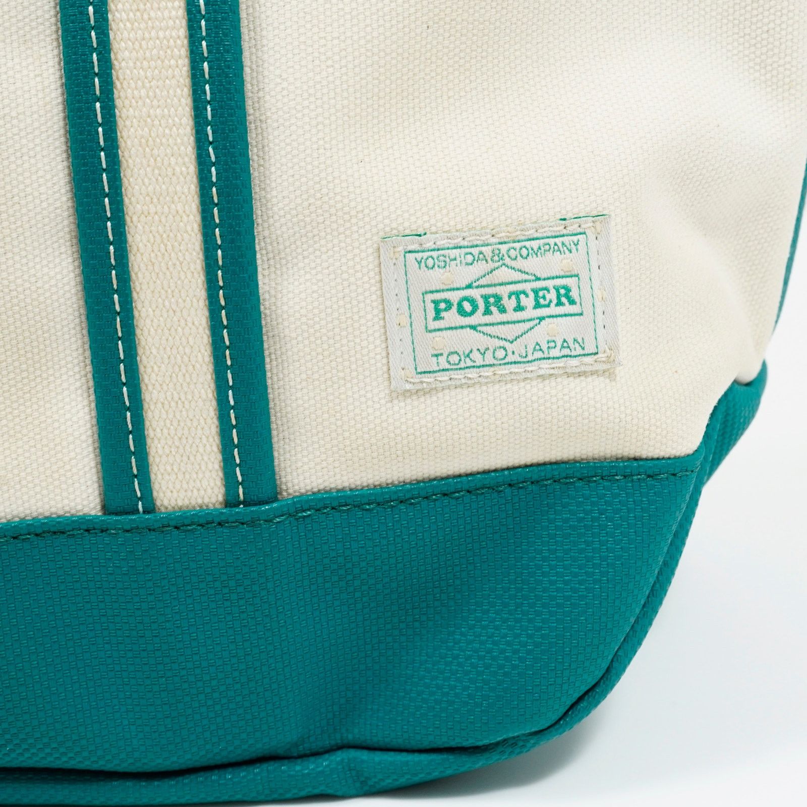 Porter Porter Girl Boyfriend Tote Canvas Ivory Green Japan Made Size ONE SIZE - 3 Thumbnail