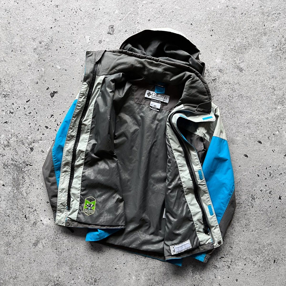 Columbia Columbia Omni-Tech Youth Full Zip Hooded Jacket Waterproof Size US XS / EU 42 / 0 - 5 Thumbnail