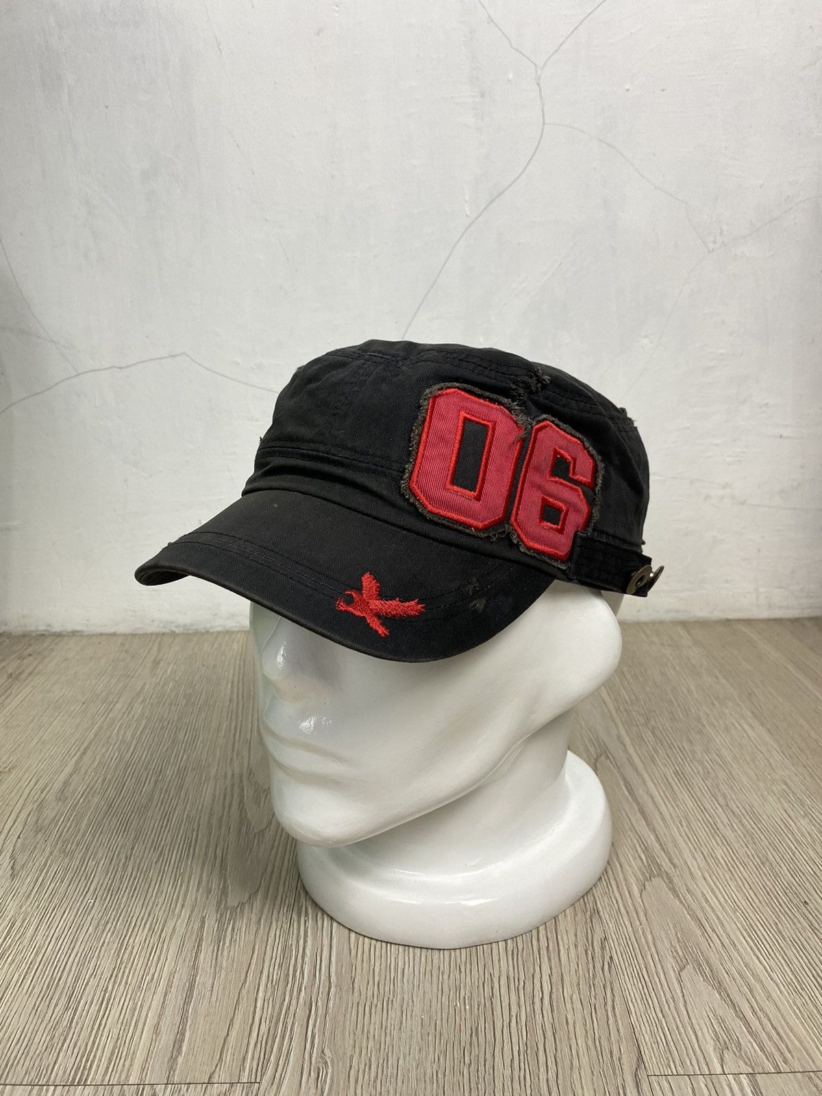If Six Was Nine × Japanese Brand × Le Grande Bleu (L.G.B.) 2000s japanese Cadet Kmrii style distressed hat Size ONE SIZE - 1 Thumbnail