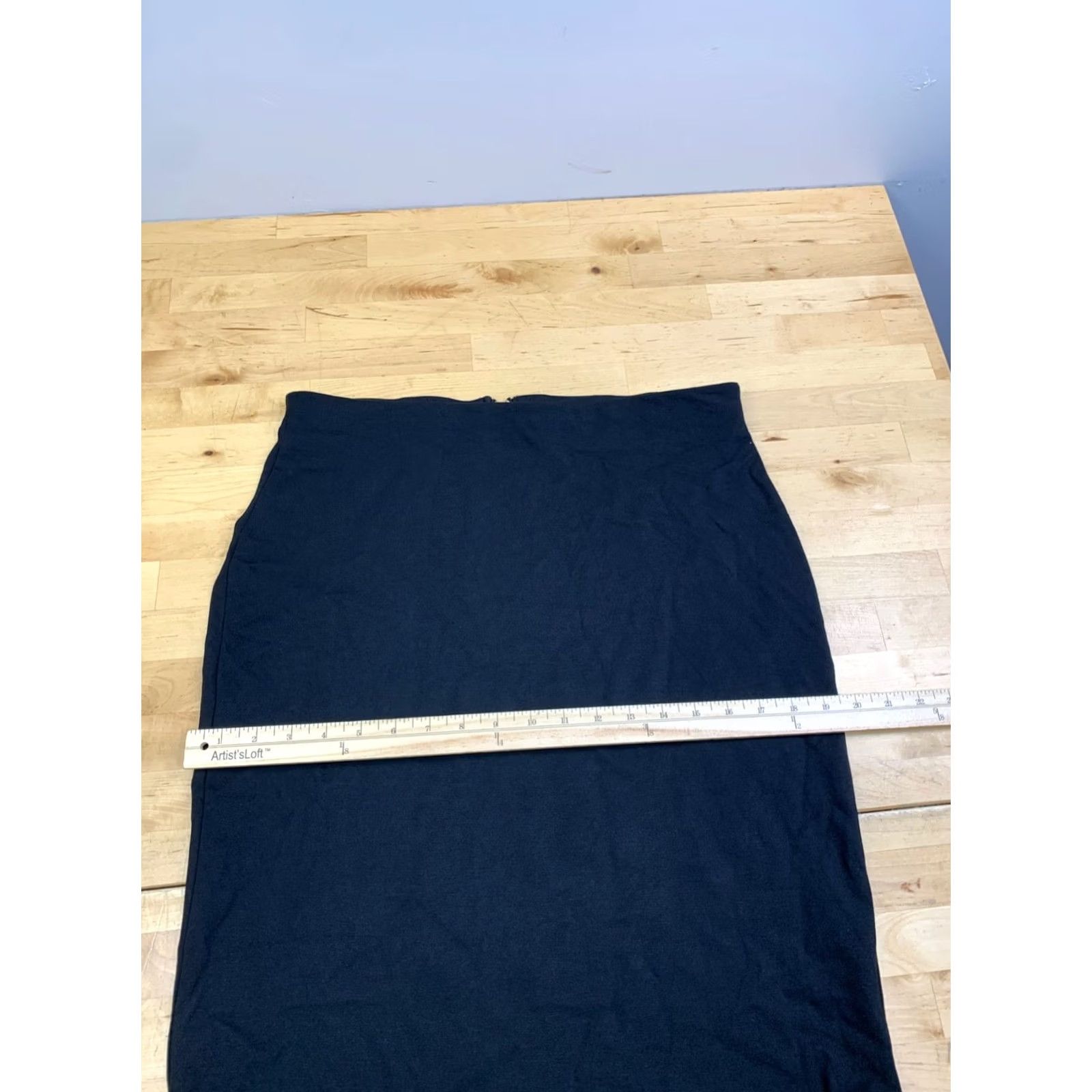Vintage Philosophy Skirt Women 12 Black Pencil Knee Length Casual Business Size 34" / US 12 / IT 48 - 6 Thumbnail