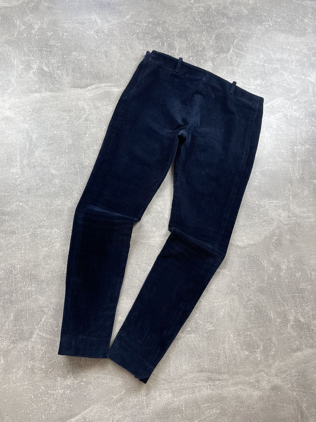 Balenciaga Balenciaga Corduroy Pants Navy Blue Slim Fit Trousers Size 27" / US 4 / IT 40 - 8 Thumbnail