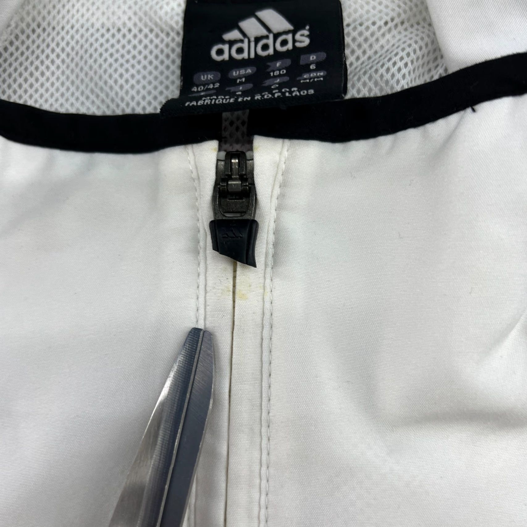 Adidas adidas Germany 2004 2005 Track Football Jacket Medium Full Zip White Gray Mens Shirt Sports Track Jacket Size US M / EU 48-50 / 2 - 3 Thumbnail