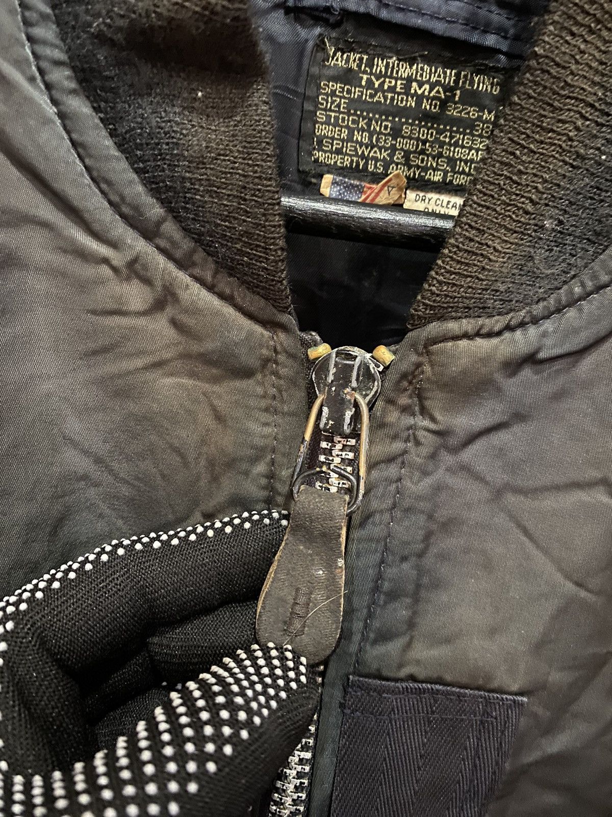 I. Spiewak And Sons Vintage U.S. Army Air Force MA-1 Flight Jacket Made In USA Size US M / EU 48-50 / 2 - 4 Thumbnail