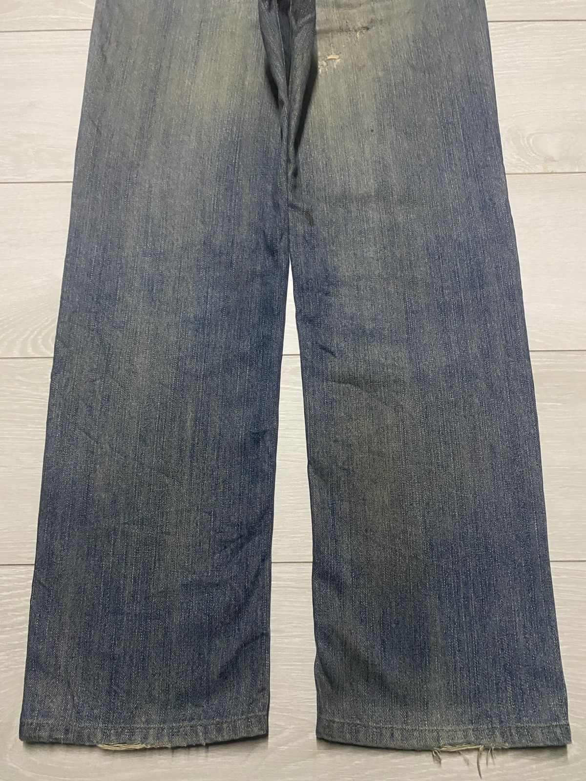 Japanese Brand Vintage Edwin International Basic Mud Wash Distressed Jeans Size US 31 - 6 Thumbnail