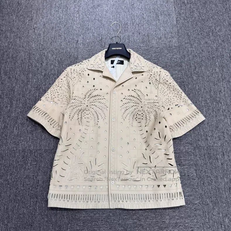 Amiri Amiri Cutout palm tree leather shirt Size US S / EU 44-46 / 1 - 3 Thumbnail