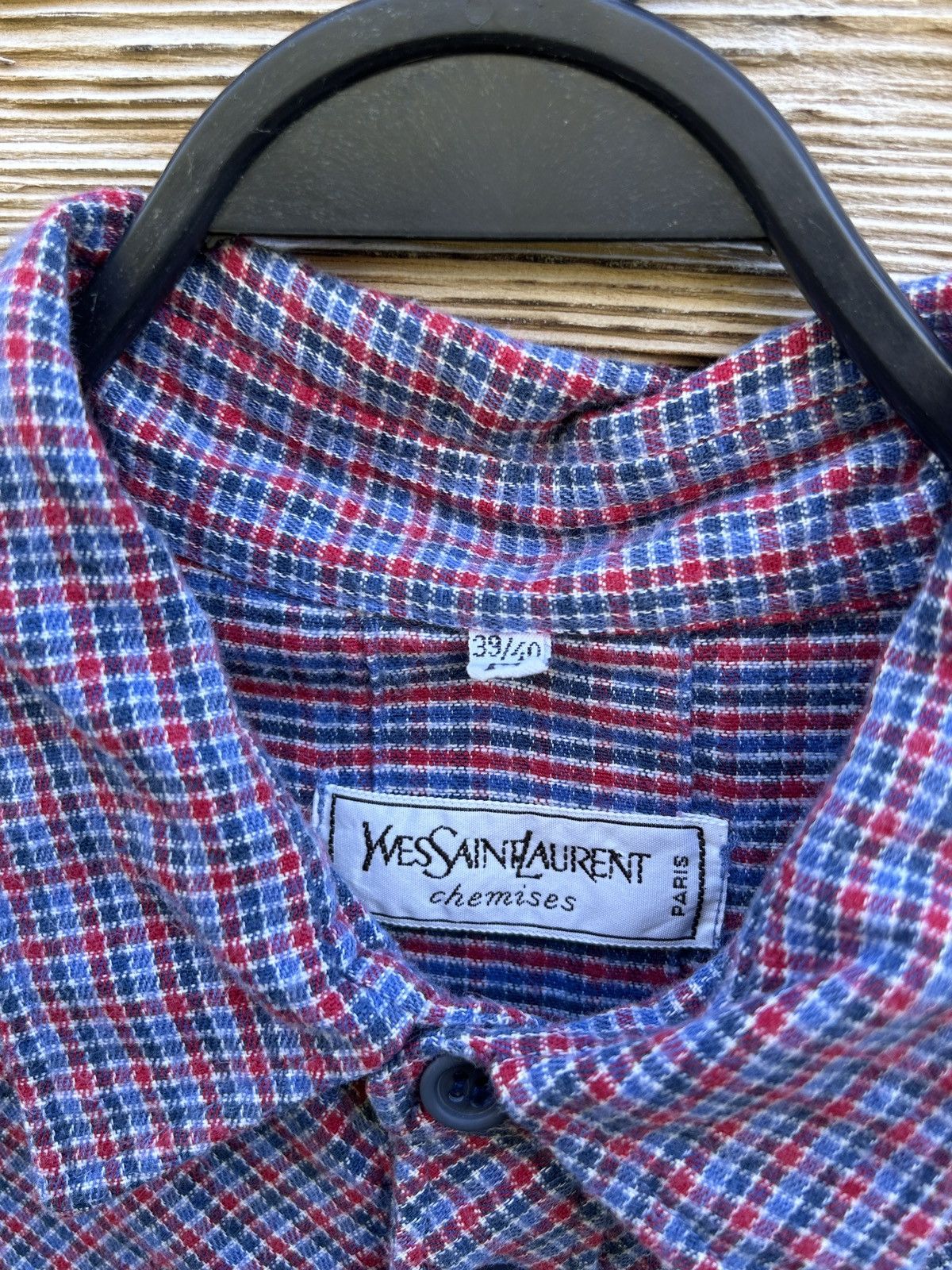 Yves Saint Laurent 80s Vintage Yves Saint Laurent Chemises Flannel Check Shirt Size US M / EU 48-50 / 2 - 8 Thumbnail