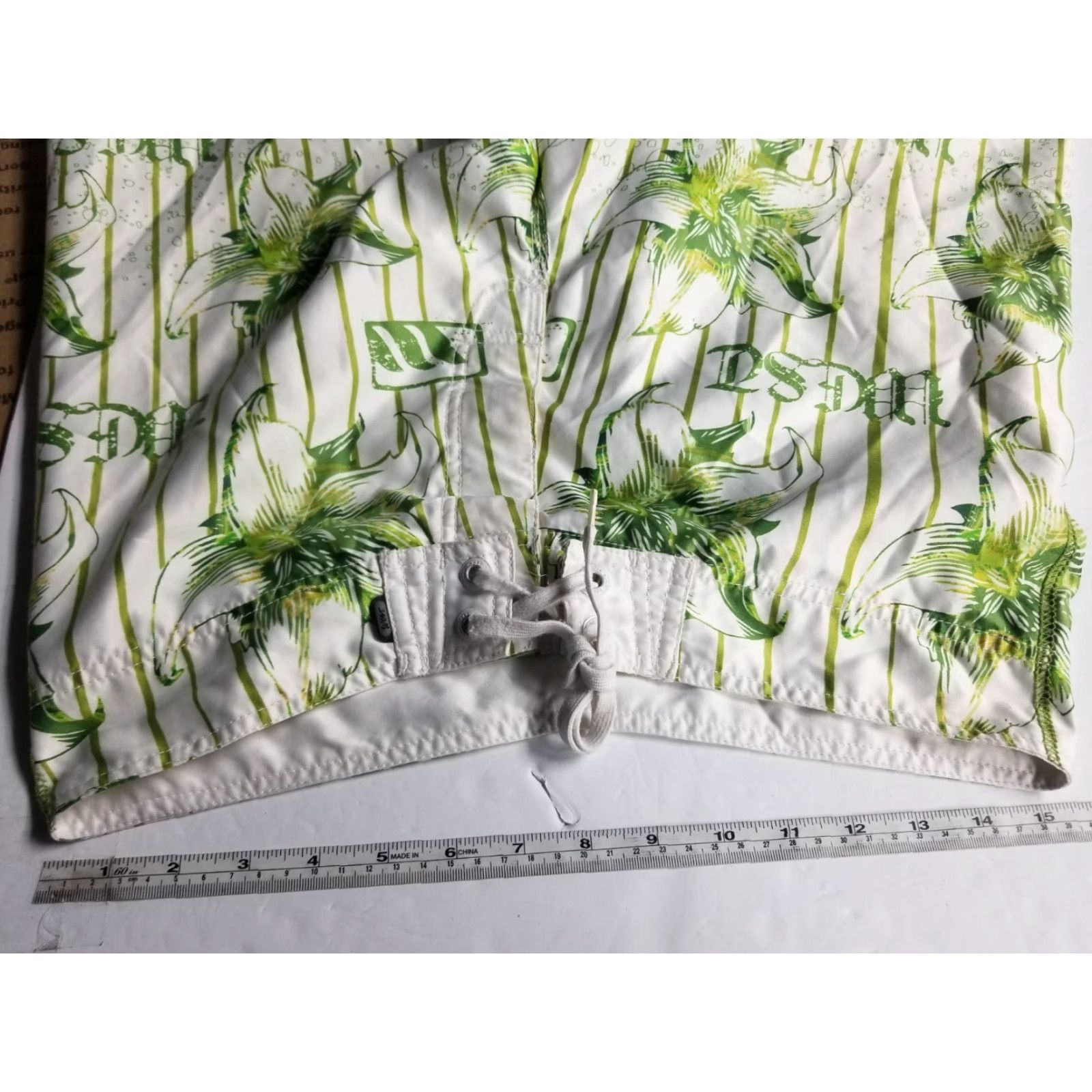 Vintage WEST Green Boardshorts Swim Beach Trunks Mens 32 Solid Polyester Machine Washable Beach Mens Size US 32 / EU 48 - 3 Thumbnail