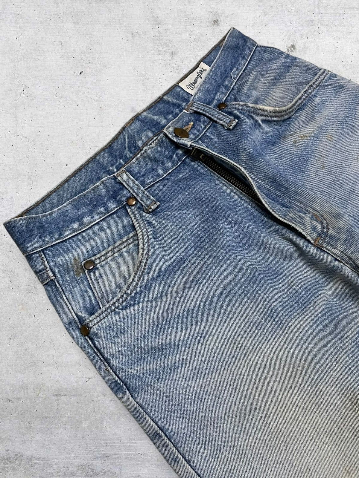 Wrangler VINTAGE WRANGLER DESIGNER OG MUDWASH DISTRESSED RUGGED DENIM Size US 29 - 10 Thumbnail