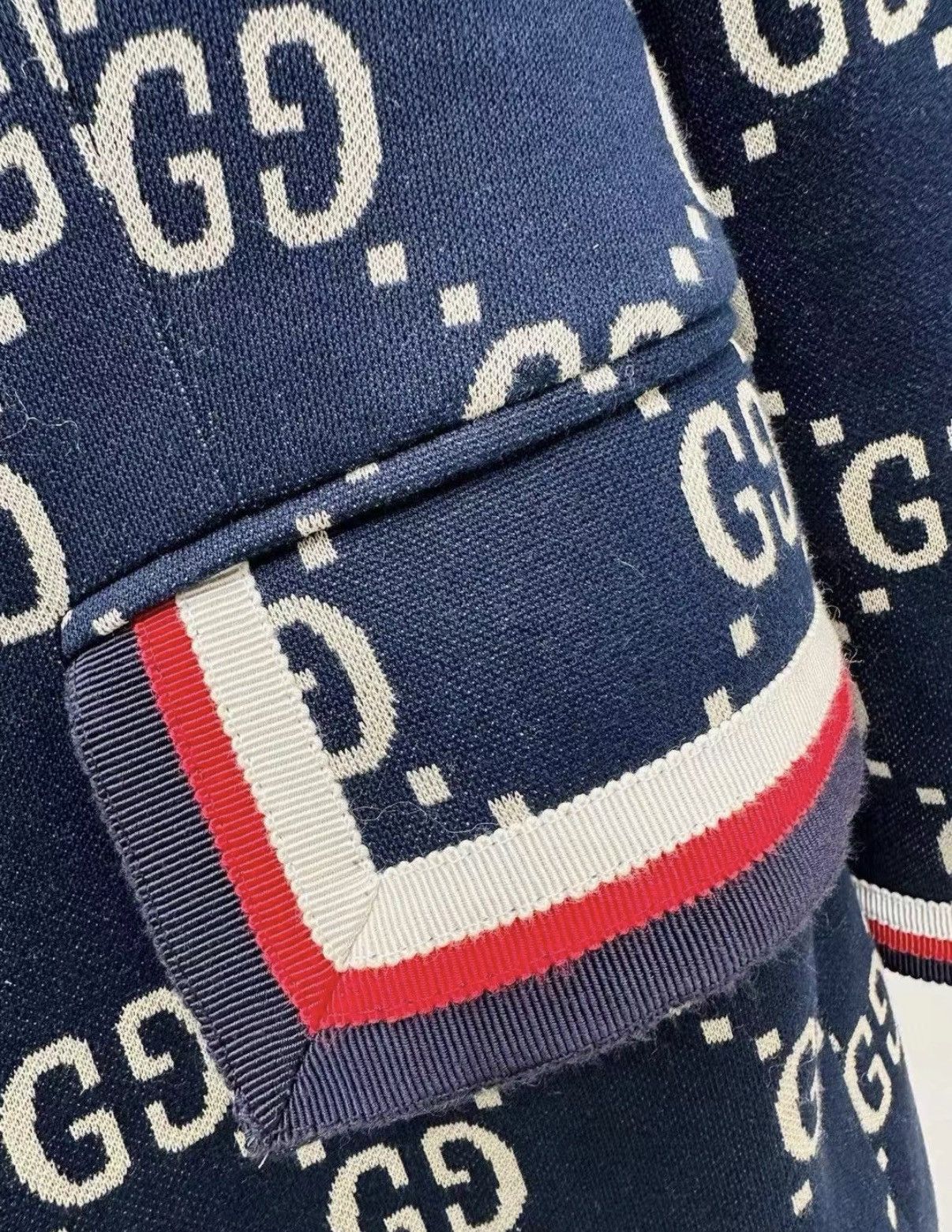 Gucci Gucci Blue All-Over Logo Blazer J33 Size XS / US 0-2 / IT 36-38 - 4 Thumbnail