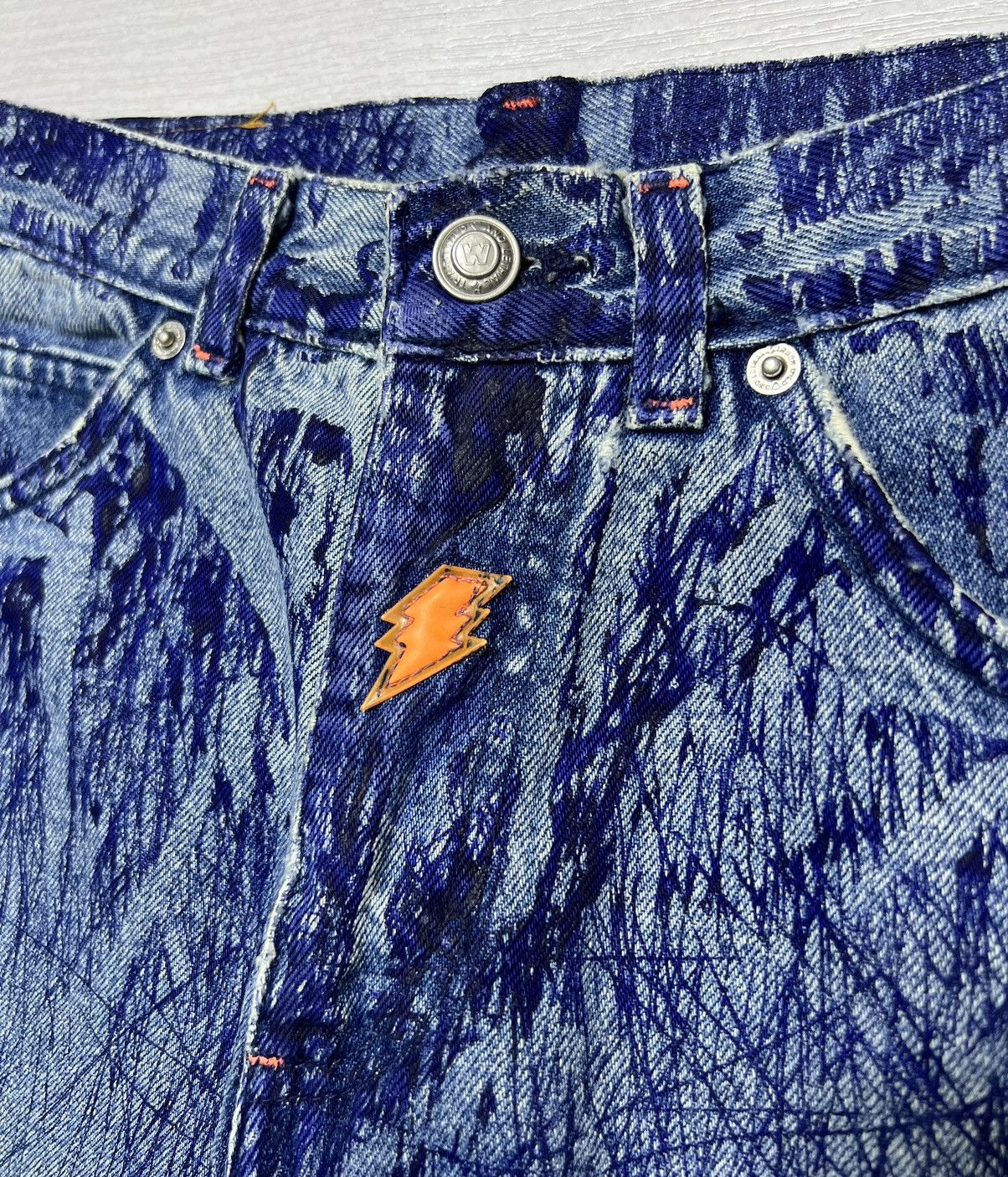 Walter Van Beirendonck W&LT Archives - A/W 1997 - Pen Graffiti Denim Jeans Size US 28 / EU 44 - 10 Thumbnail