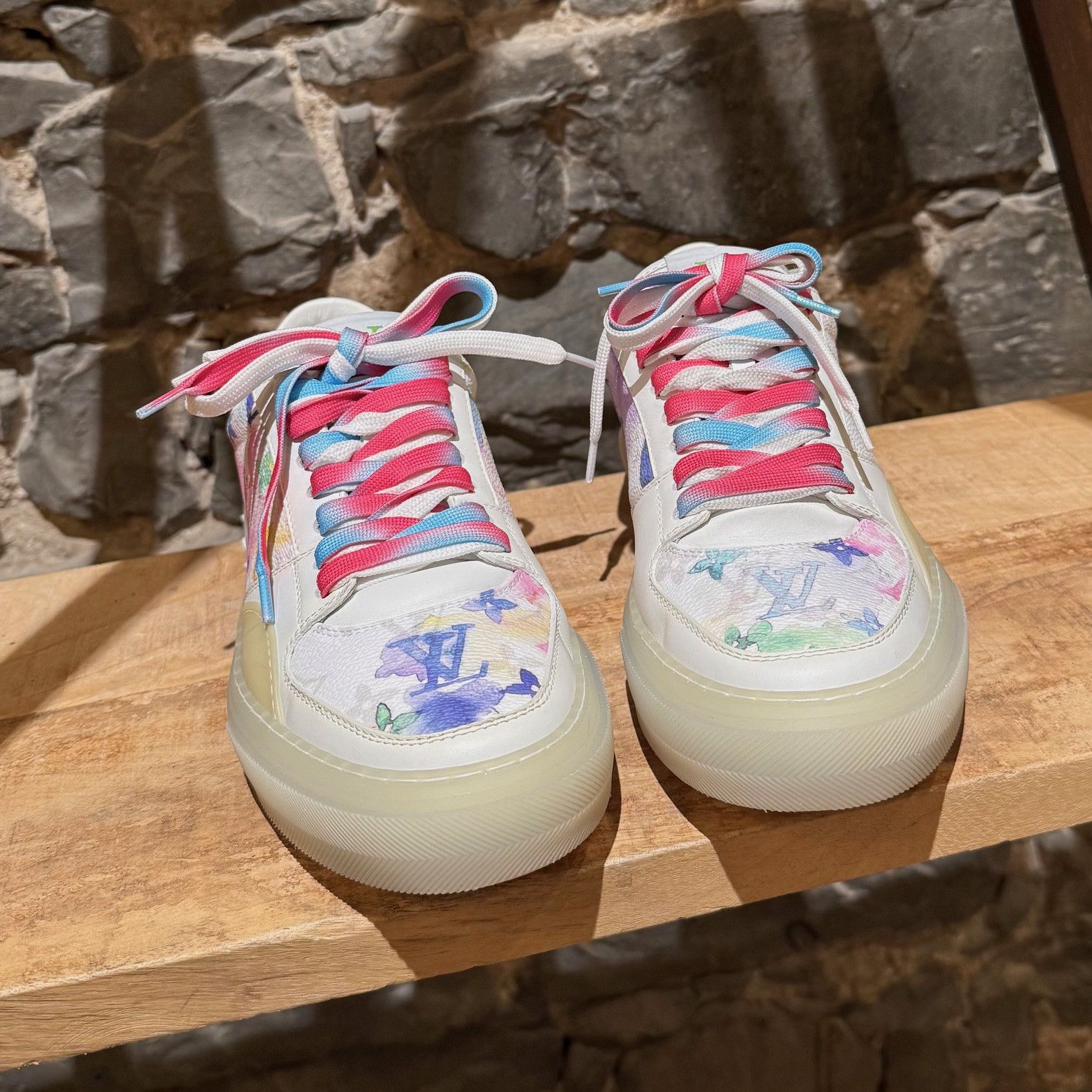 Louis Vuitton Louis Vuitton 2021 Ollie Watercolor Monogram Sneakers Size US 8.5 / EU 41-42 - 5 Thumbnail