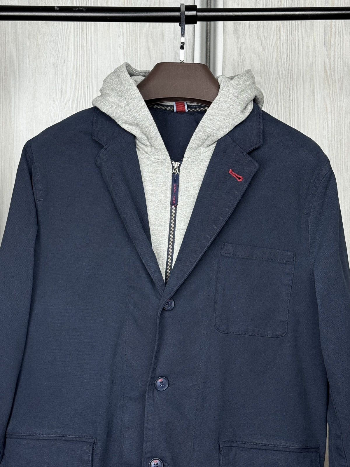 Hackett Hackett London navy blue cotton blazer with hood size 42 Size 42R - 3 Thumbnail