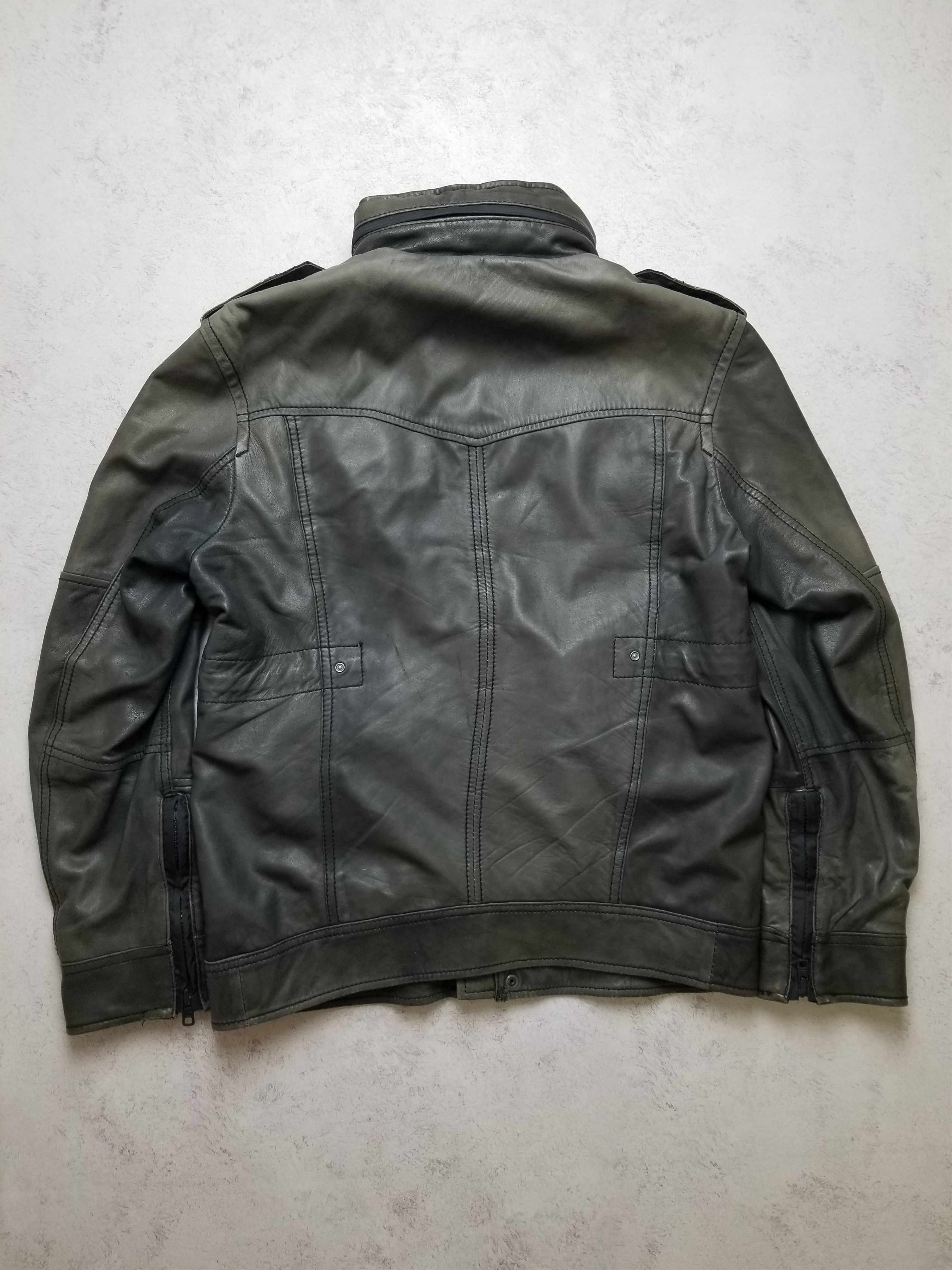 Diesel Diesel 100% Lamb Leather Biker Moto Style Hoodie Jacket Size US L / EU 52-54 / 3 - 2 Thumbnail