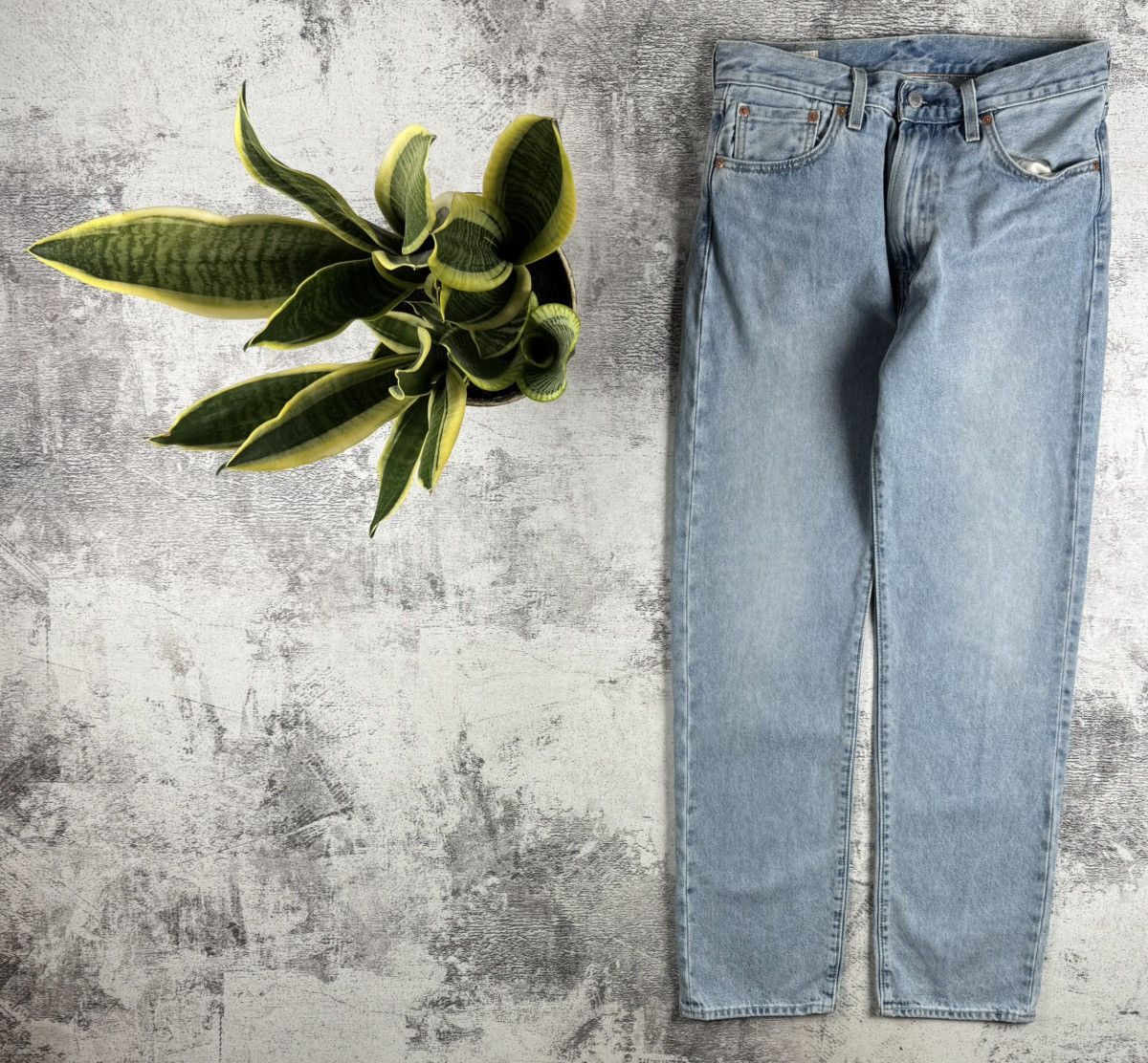 Levi's Levis 551 Premium Work Wear Men’s W29 L32 Cotton Light Blue Jeans Pants Trousers Size US 30 / EU 46 - 2 Thumbnail