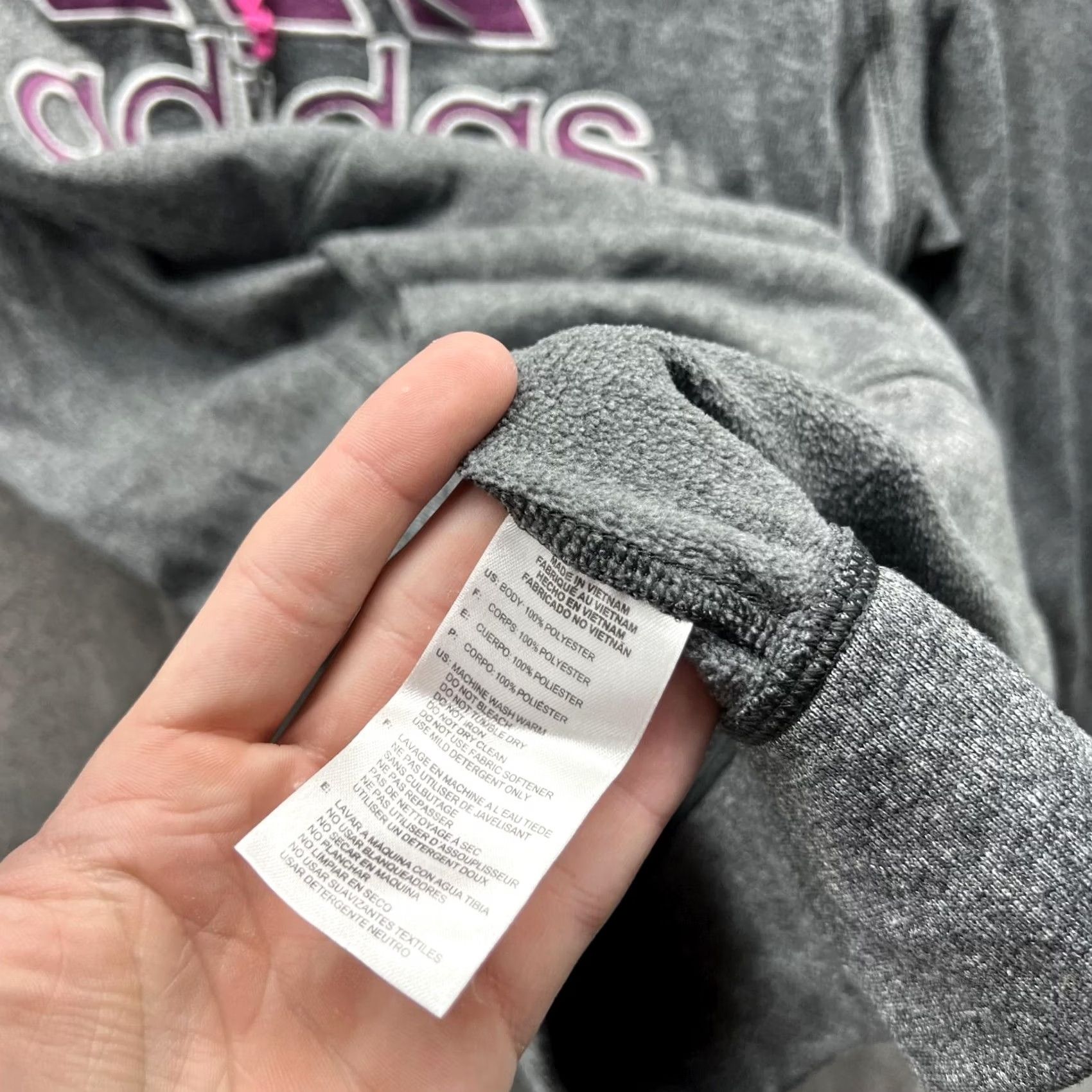 Adidas Adidas Sweater Women Large Heather Gray Hoodie Pullover Trefoil Jacket Size L / US 10 / IT 46 - 5 Thumbnail